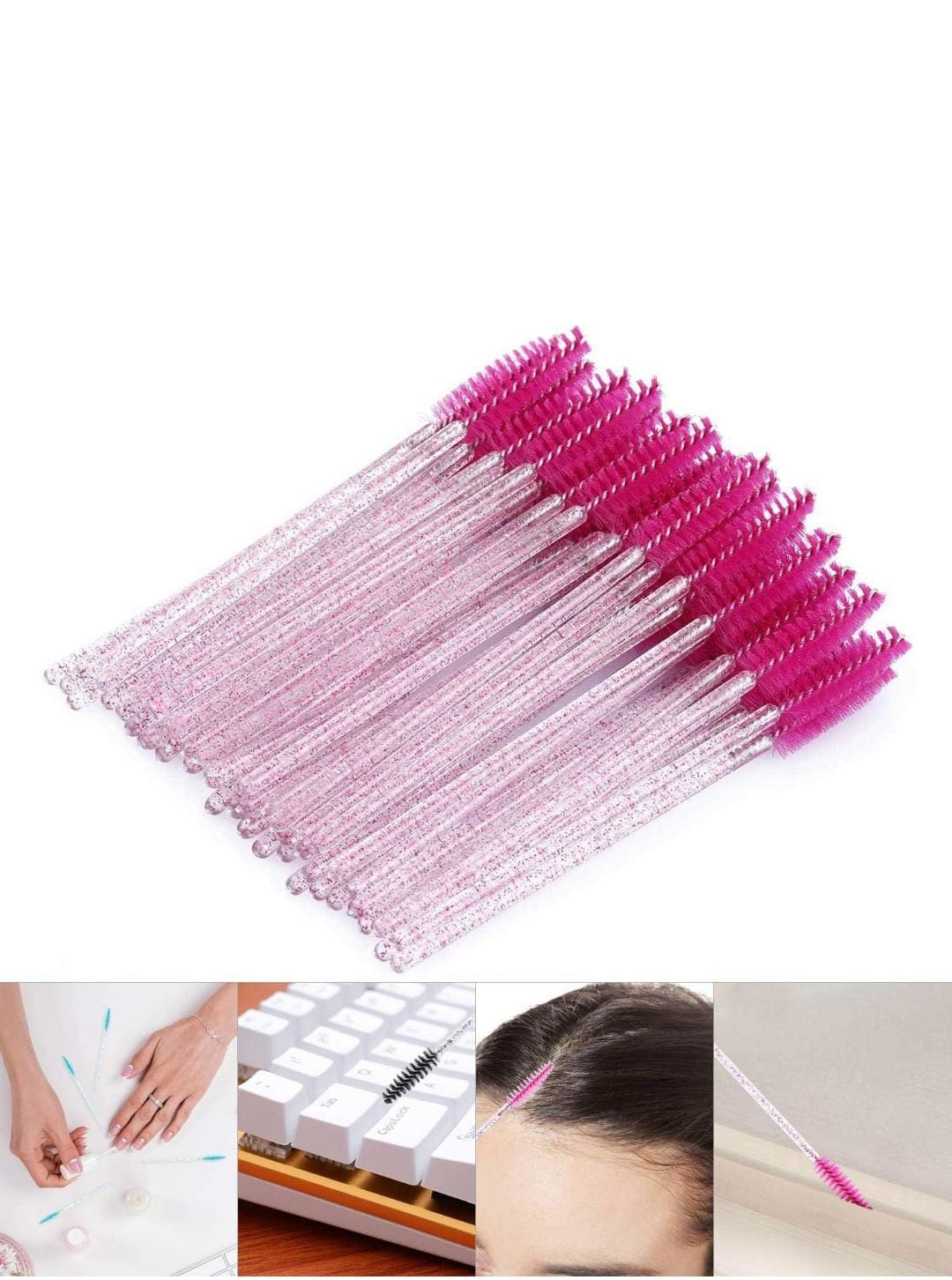 Disposable Mascara Wands, Eyelash Brush, Spoolies for Eyelash
