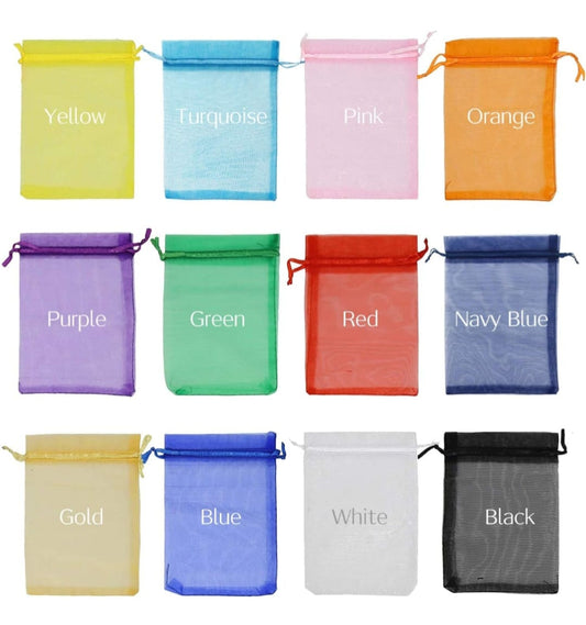 5x7 inches Sheer Organza Bags, Mesh Drawstring Gift Bags