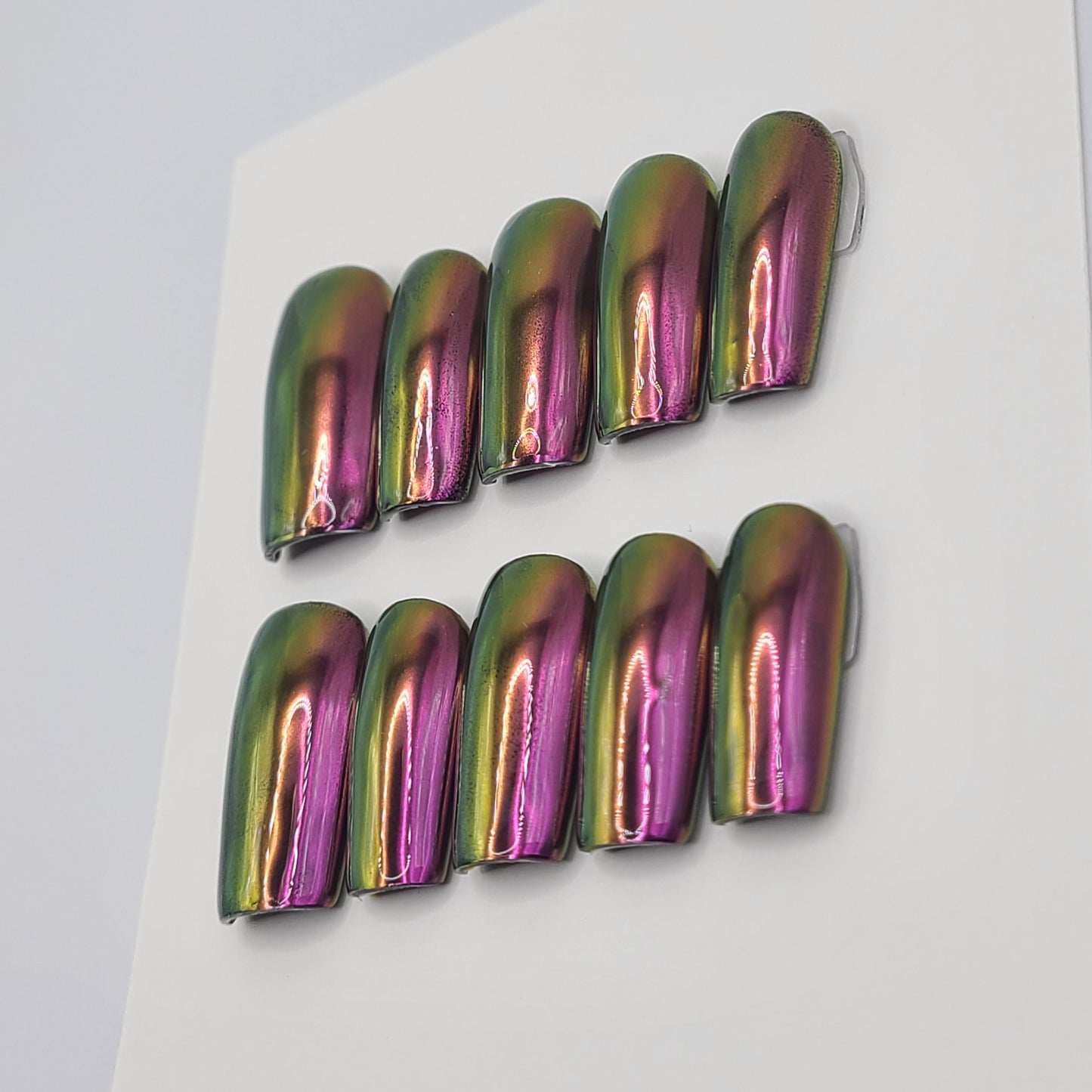 Aurora Veil Medium Square Press-On Nails