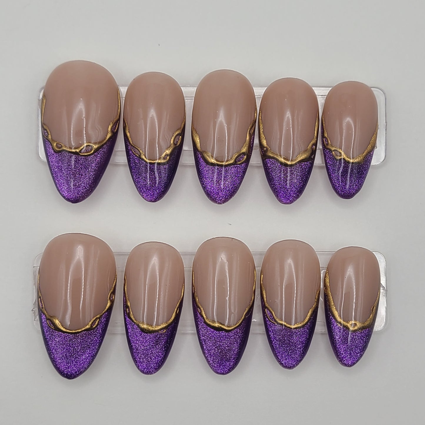 Amethyst Chain (10 Pieces Press-On Nails)