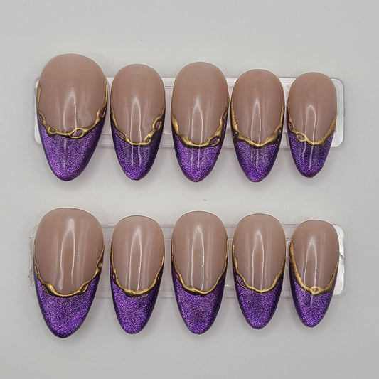 Amethyst Chain (10 Pieces Press-On Nails)