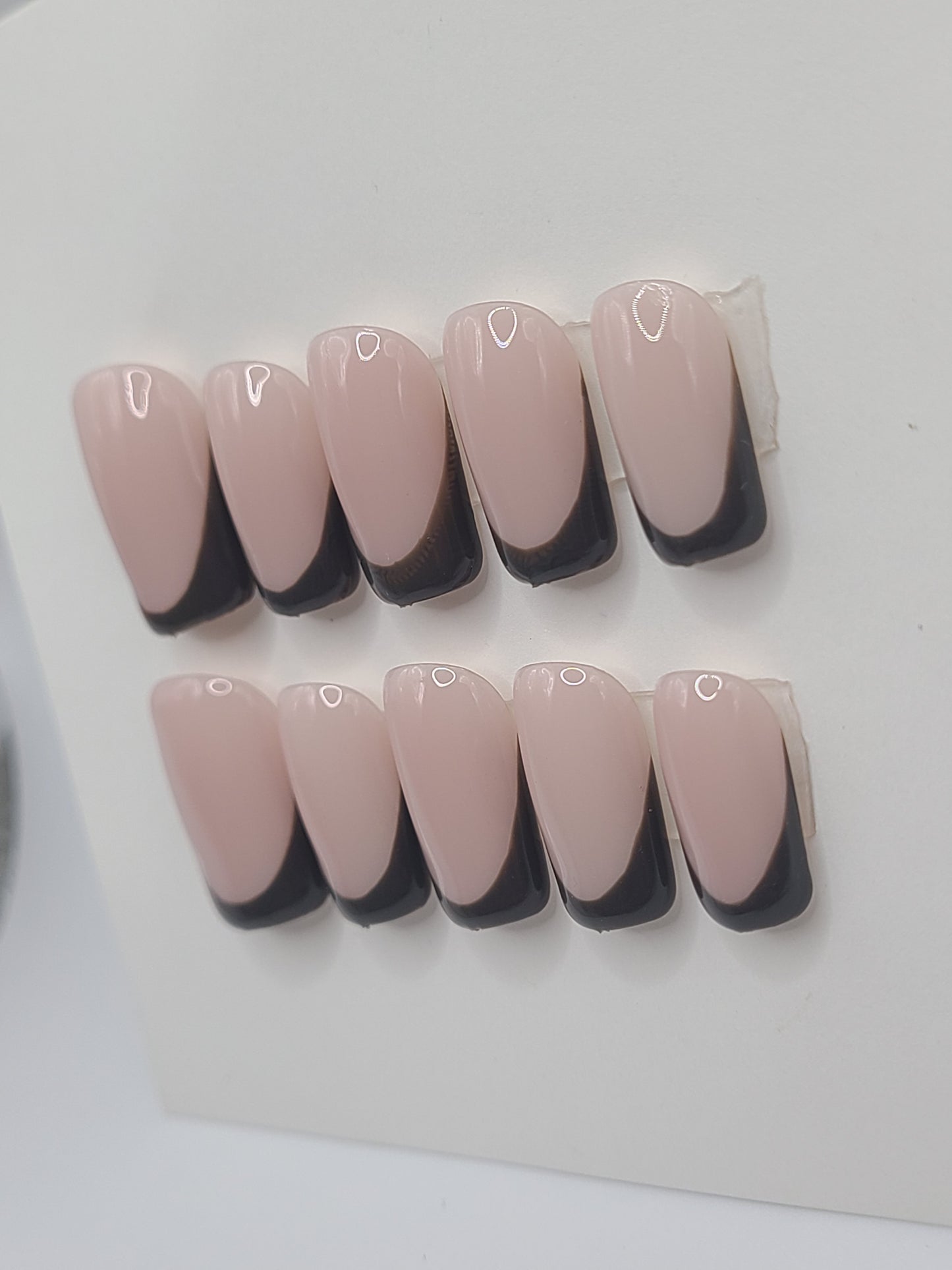 Midnight Veil (10 pieces, Short Square Press on Nail)