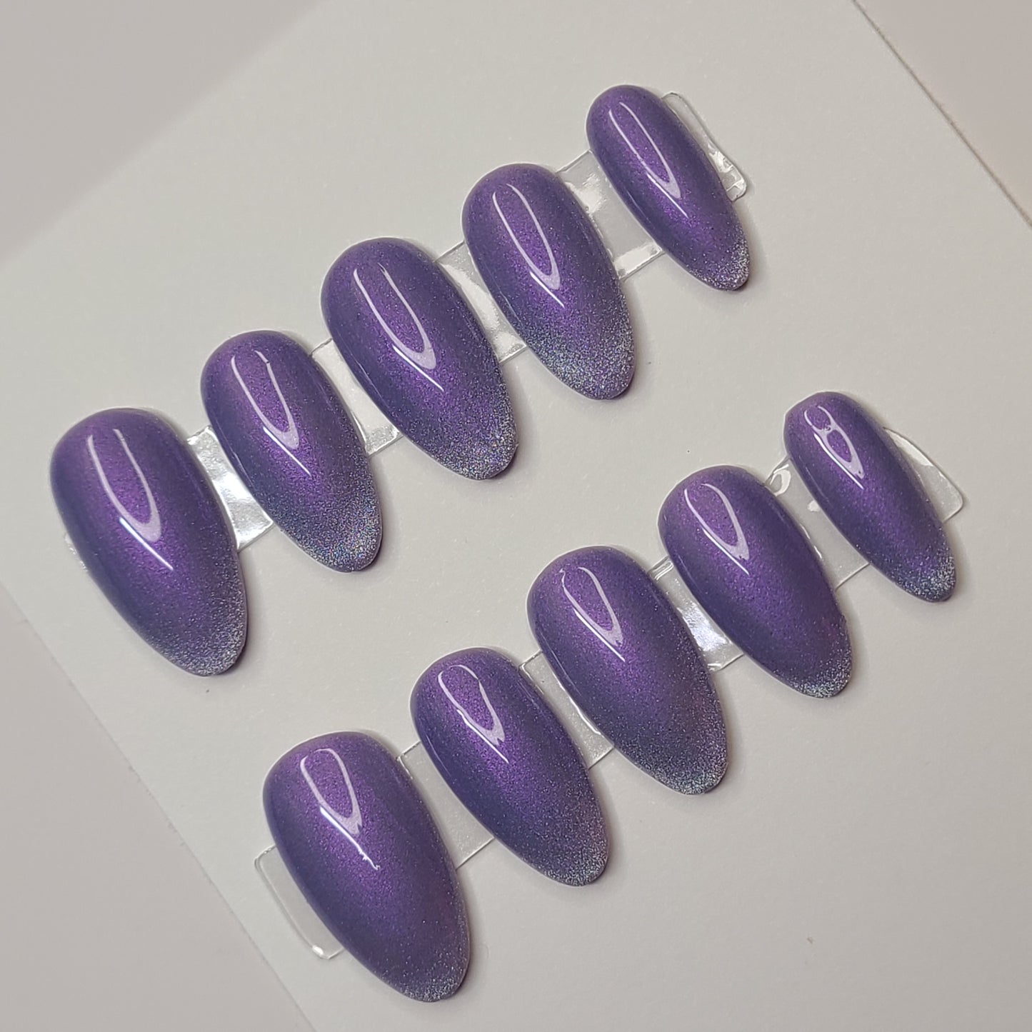 Celestial Lilac Medium Almond Press-On Nails