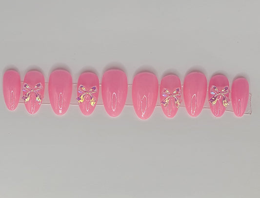 Fairy Blush (20 pieces, Medium Almond Press on Nails)