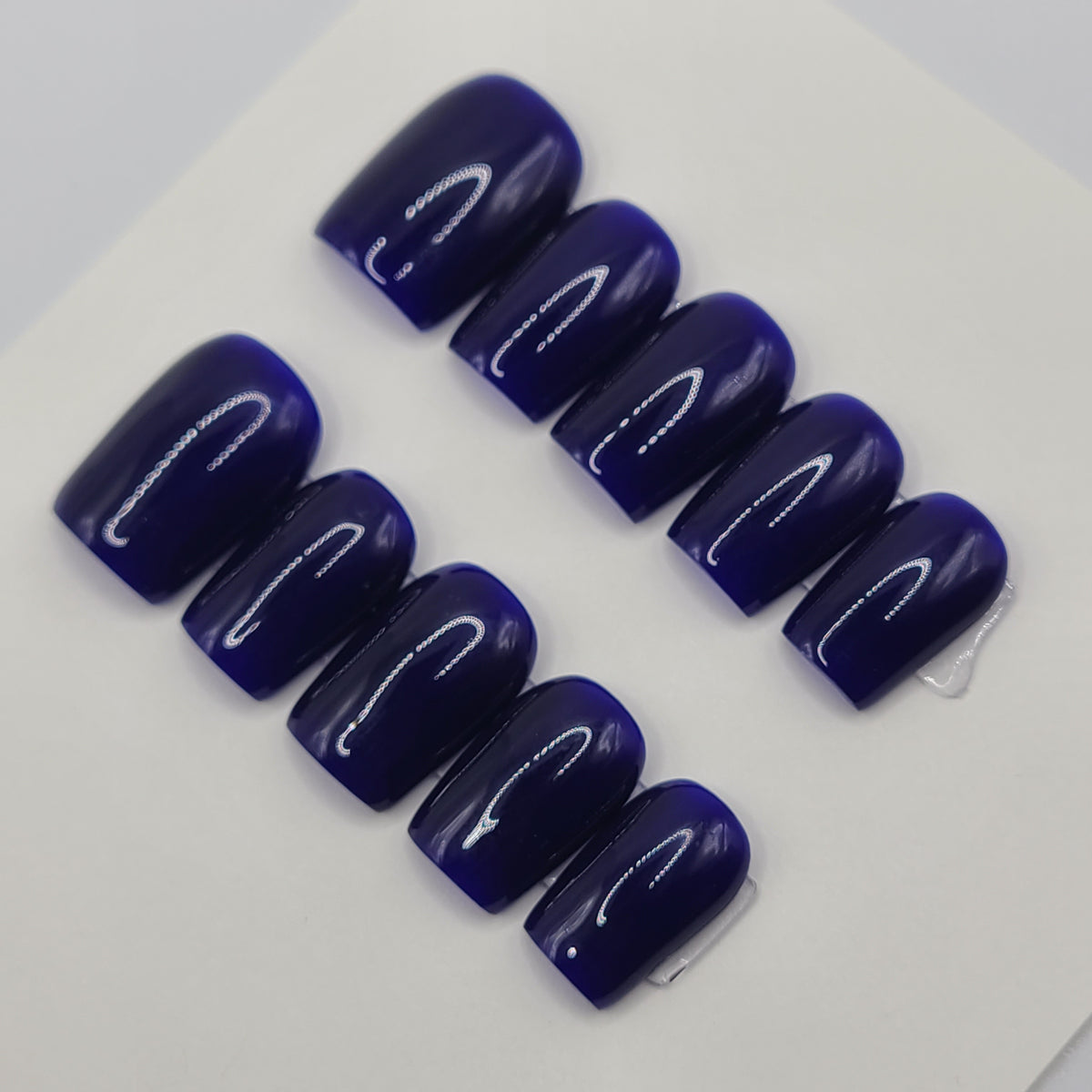 Deep Current Short Square Press-On Nails