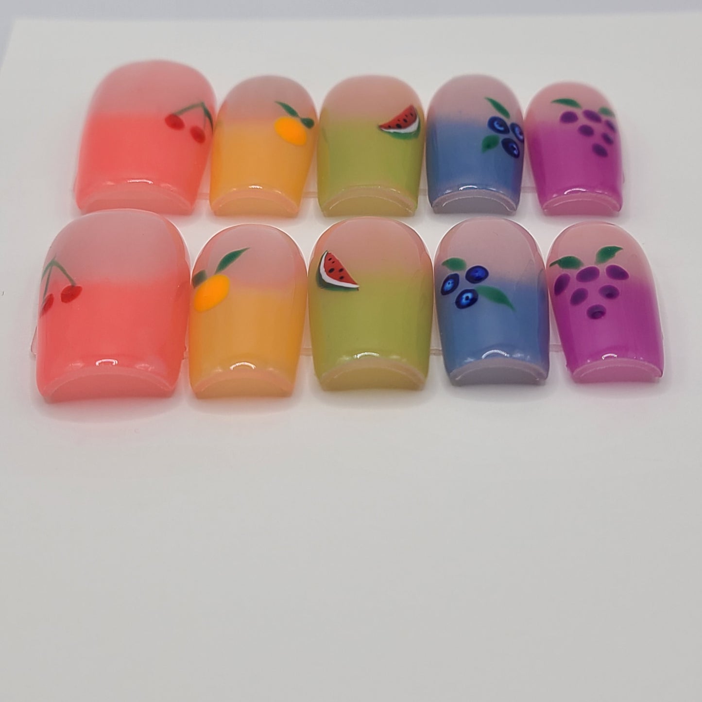 Fruit Festival Medium Square Press-On Nails