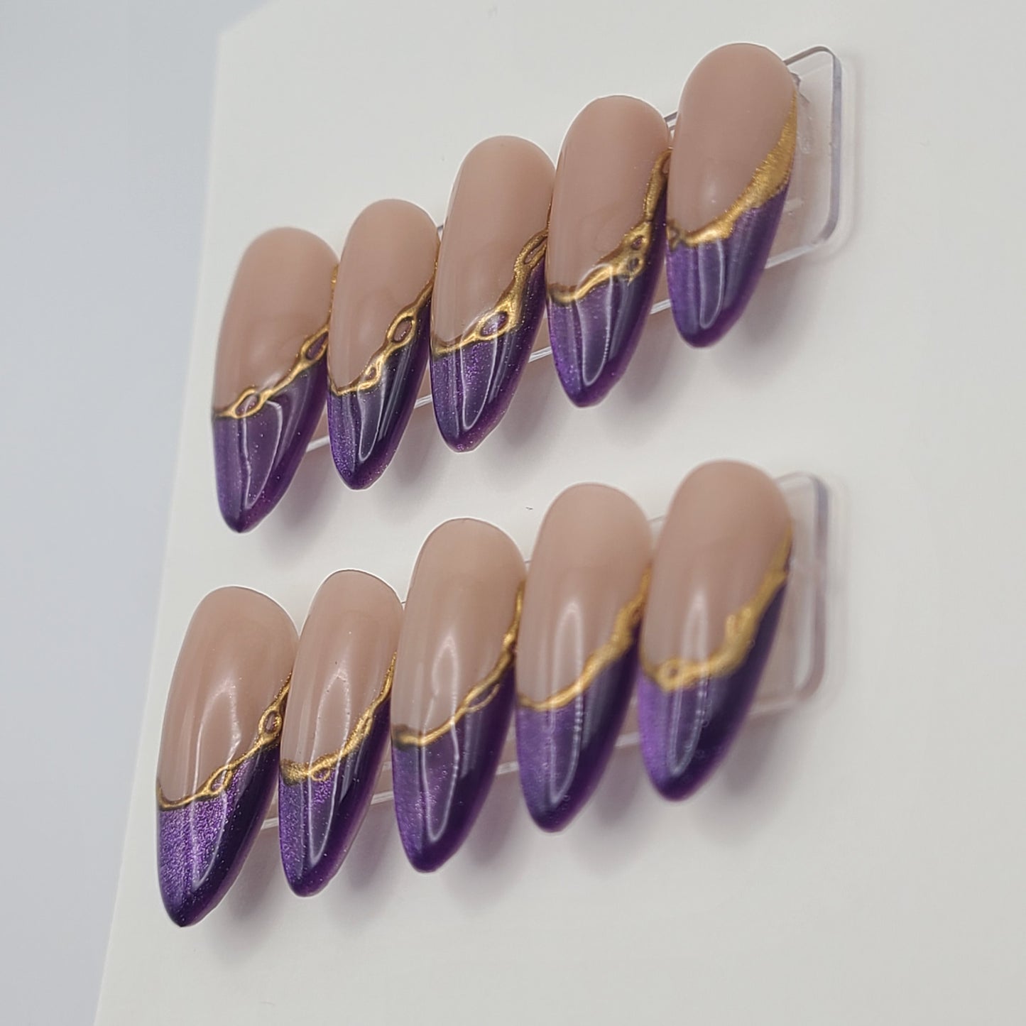 Amethyst Chain (10 Pieces Press-On Nails)