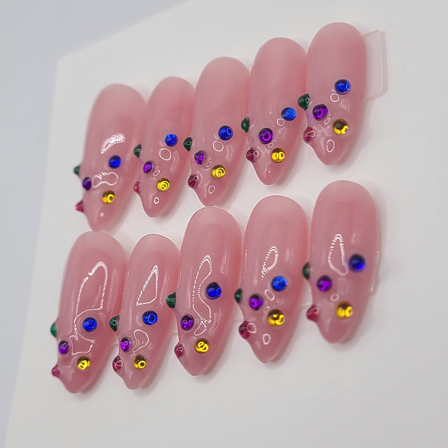 Prism Petals Medium Almond Press-On Nails
