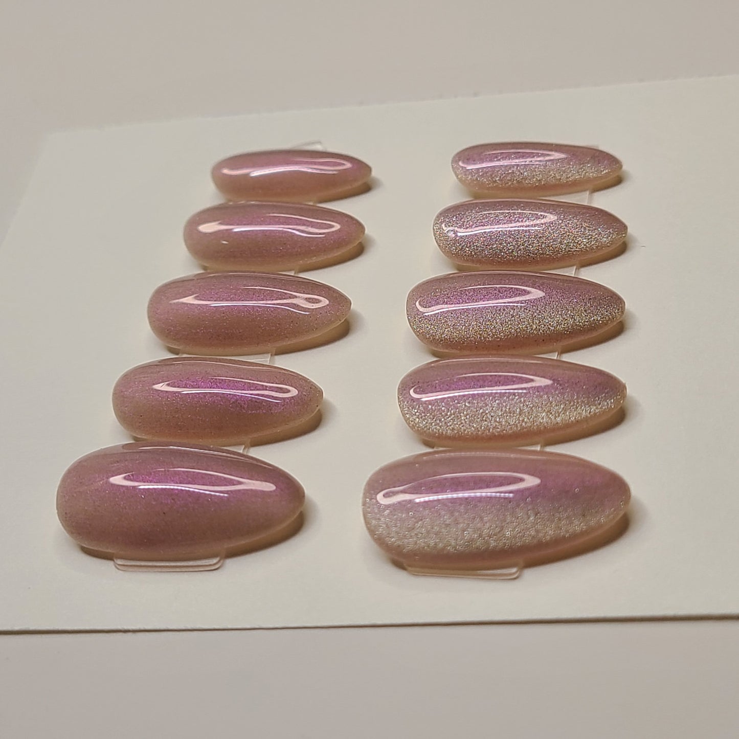 Barely Blushing Medium Almond Press-On Nails
