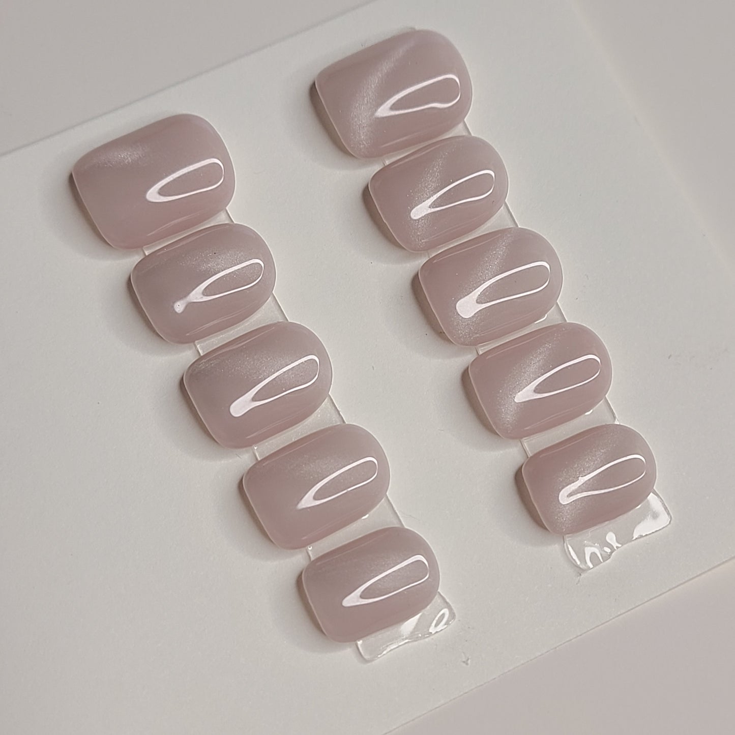 Moonlit Nude Extra Short Square Press-On Nails