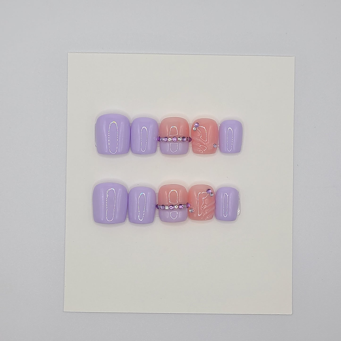 Violet Radiance Extra Short Square Press-On Nails