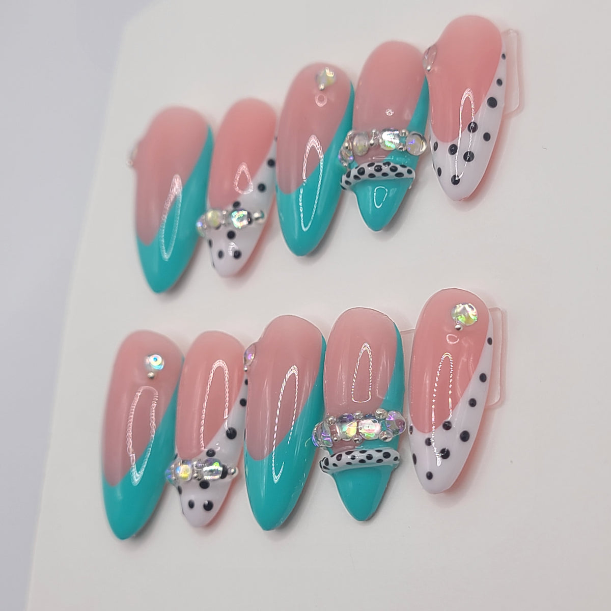 Turquoise Talisman Medium Almond Press-On Nails