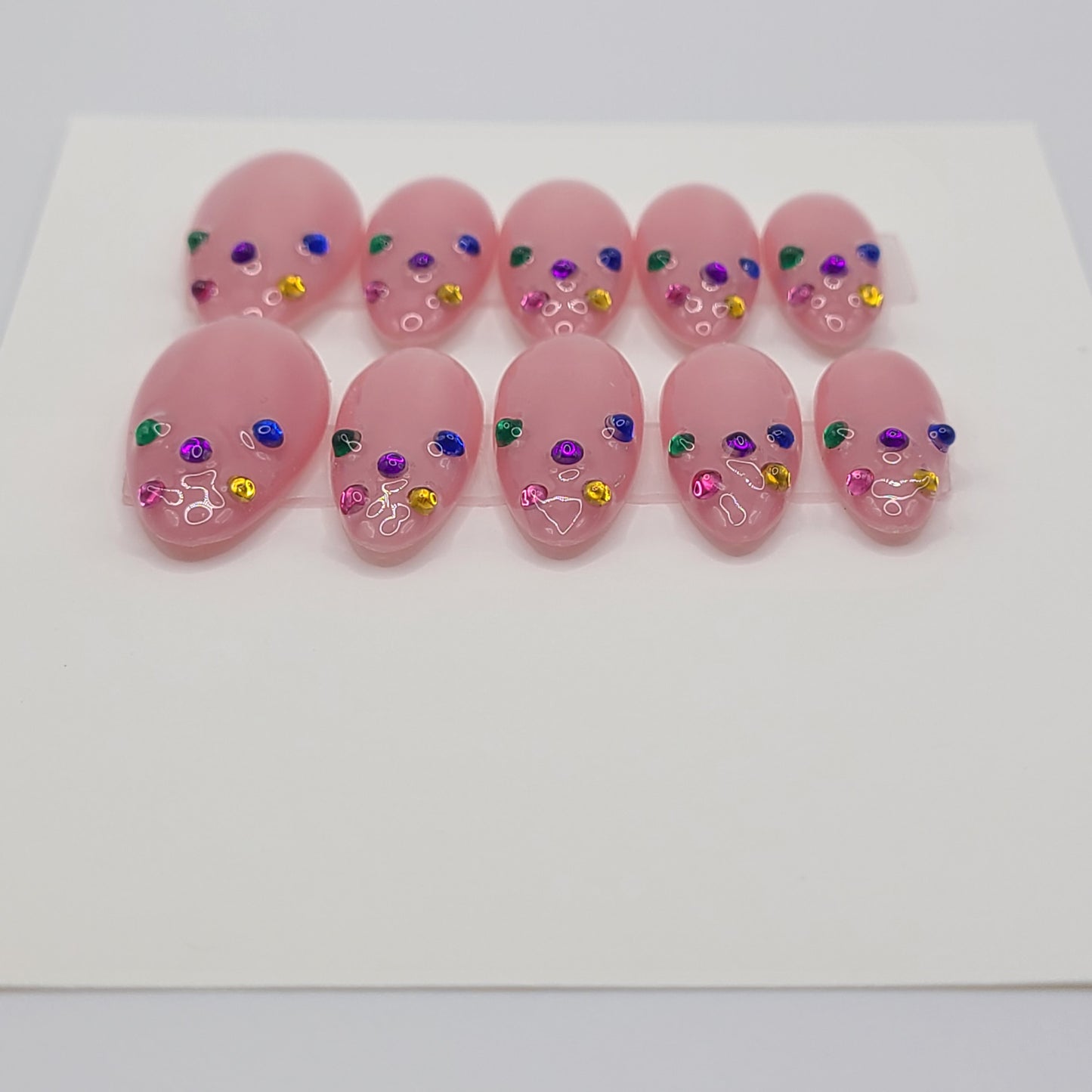 Prism Petals Medium Almond Press-On Nails