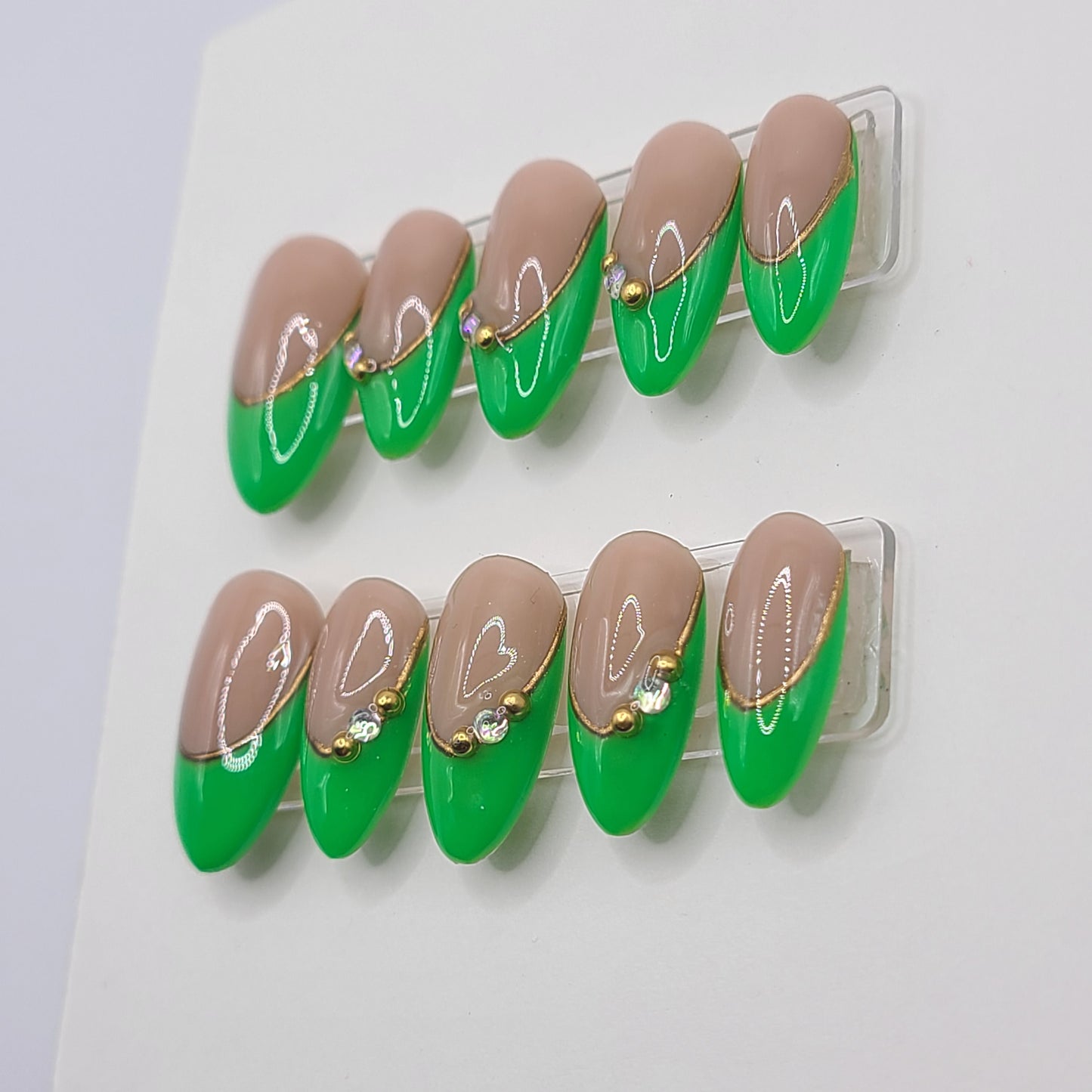 Lime Luxe (10 Pieces, Medium Almond Press On Nails)