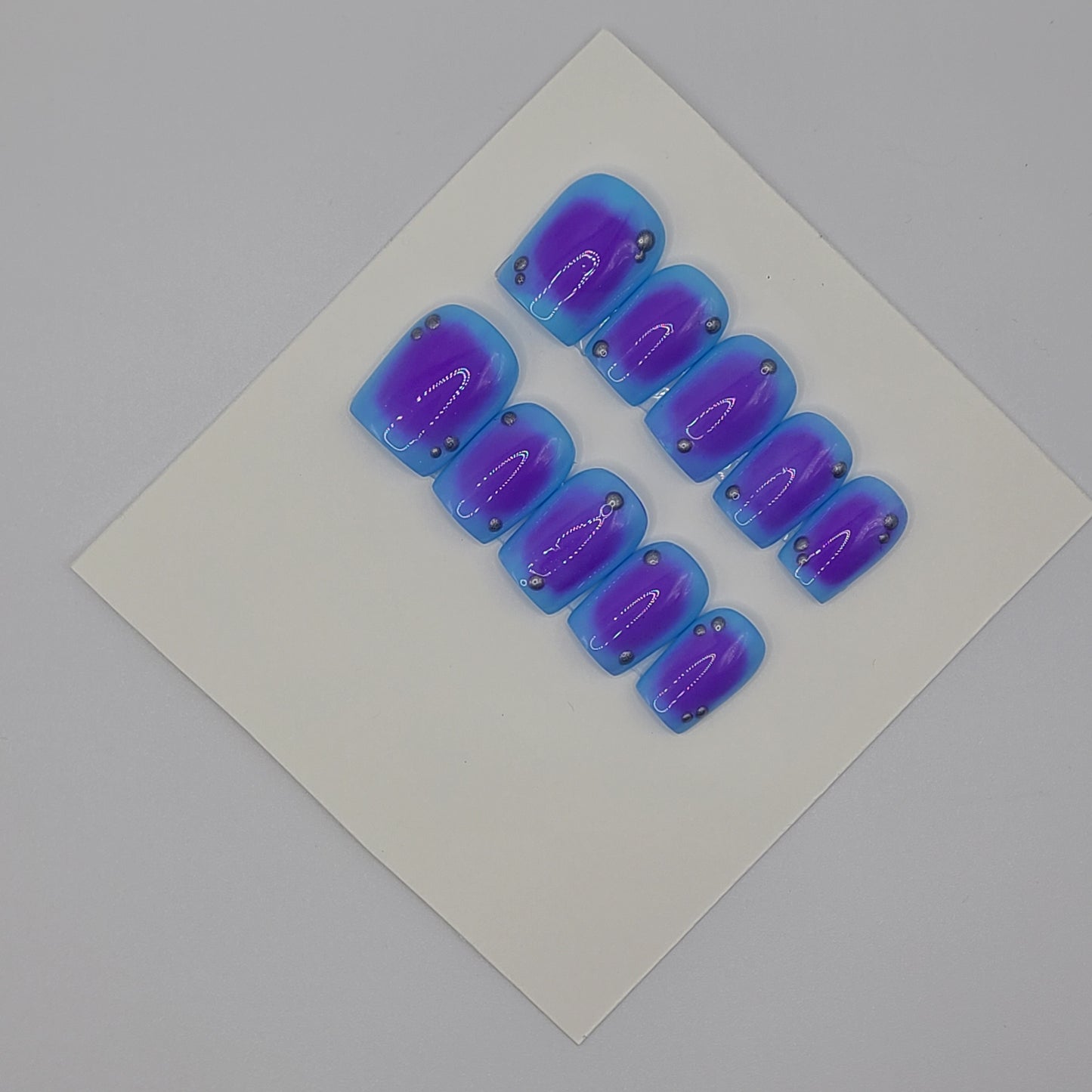 Cosmic Domino Short Square Press-On Nails