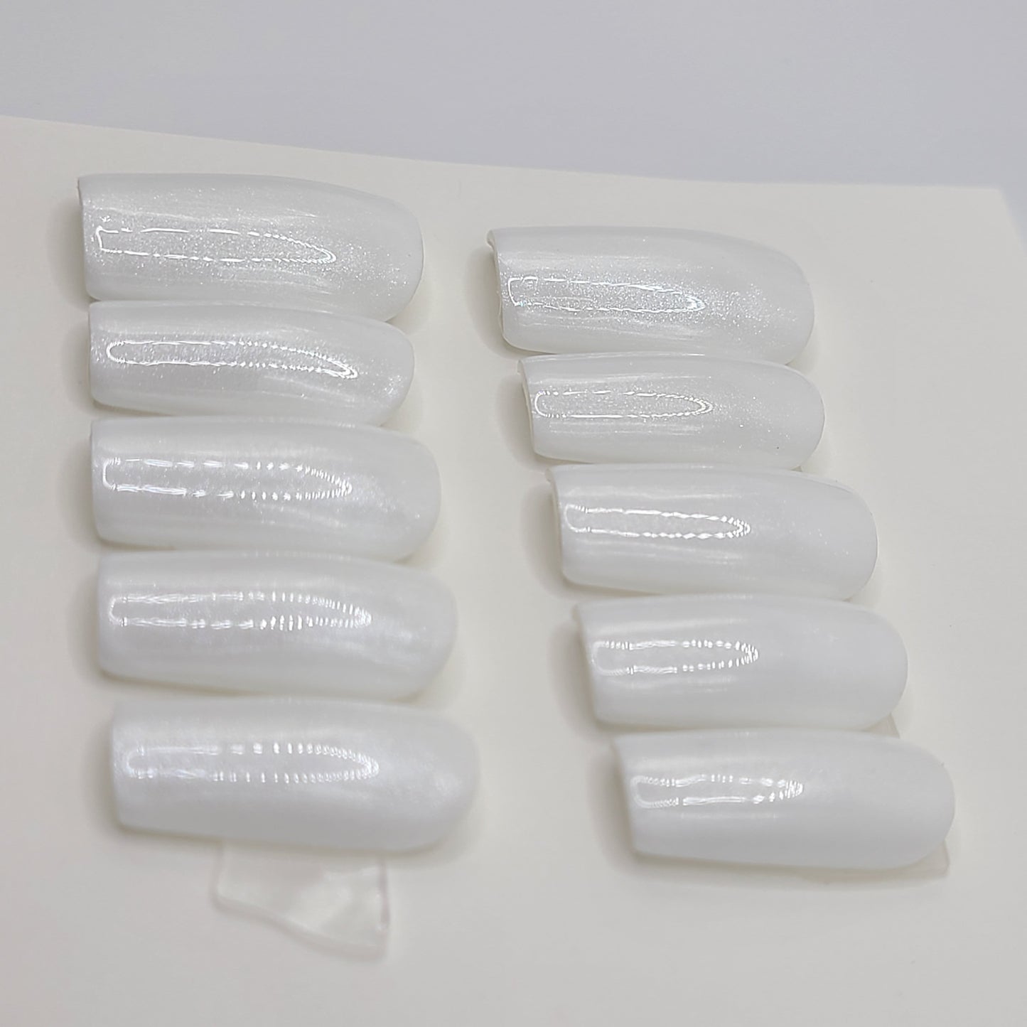 Glazed Whisper Medium Square Press-On Nails