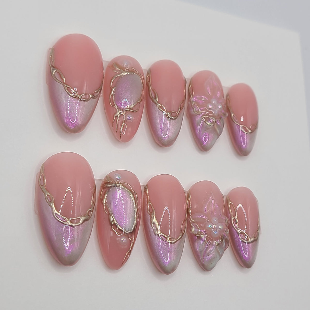 Opaline Reverie Medium Almond Press-On Nails