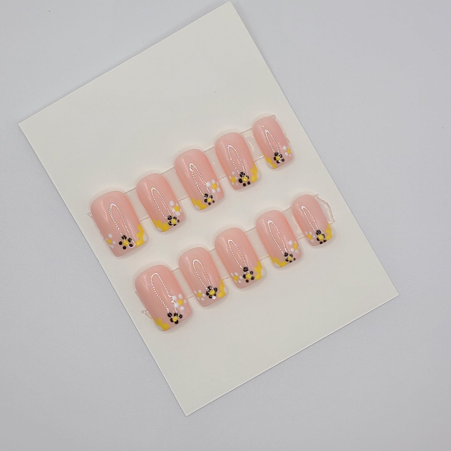 Floral Pop Tips (10 pieces, Short Square Press-On Nails)