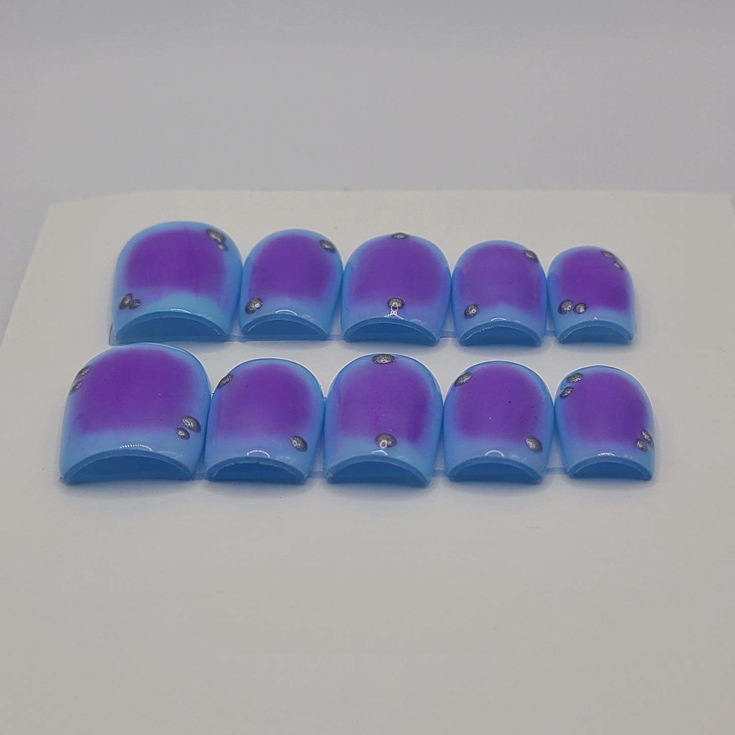 Cosmic Domino Short Square Press-On Nails