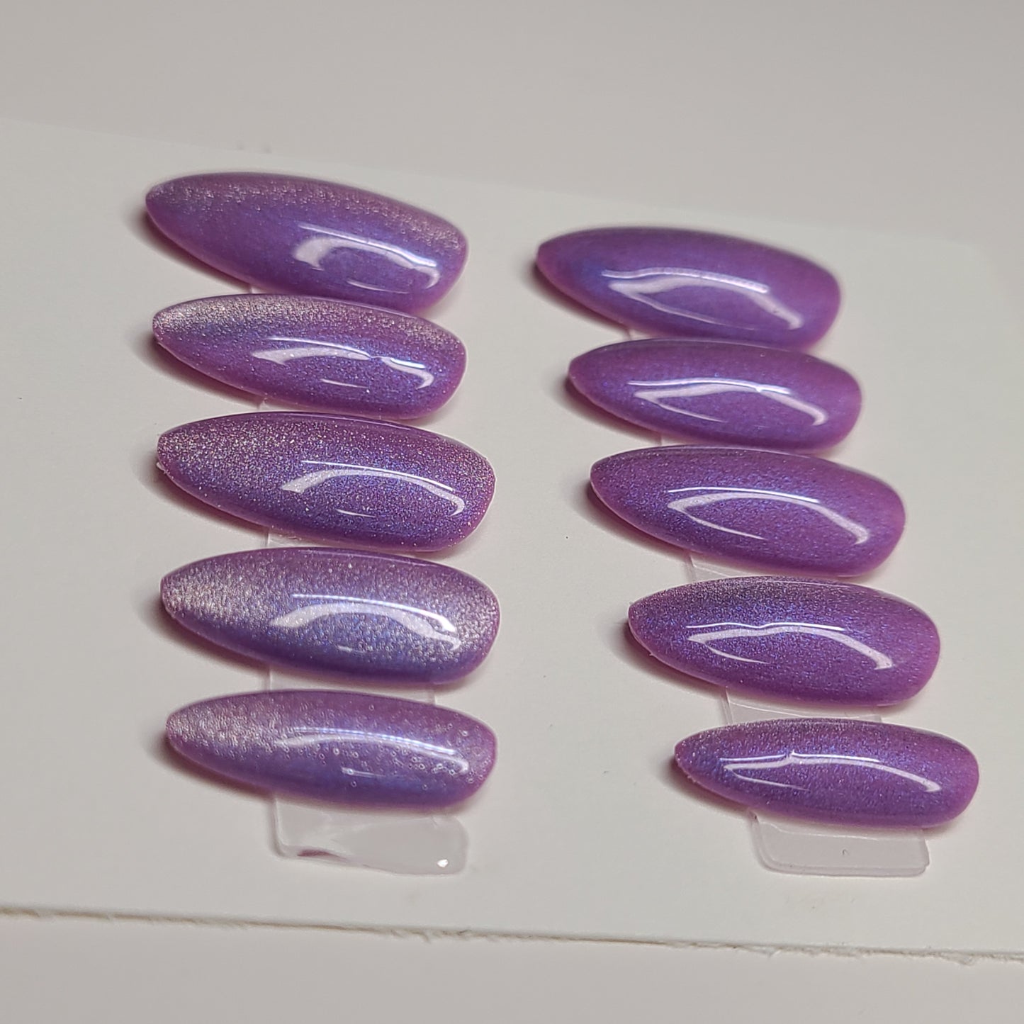 Lavender Aura Medium Almond Press-On Nails