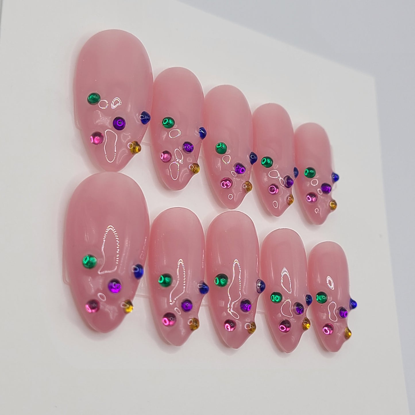 Prism Petals Medium Almond Press-On Nails
