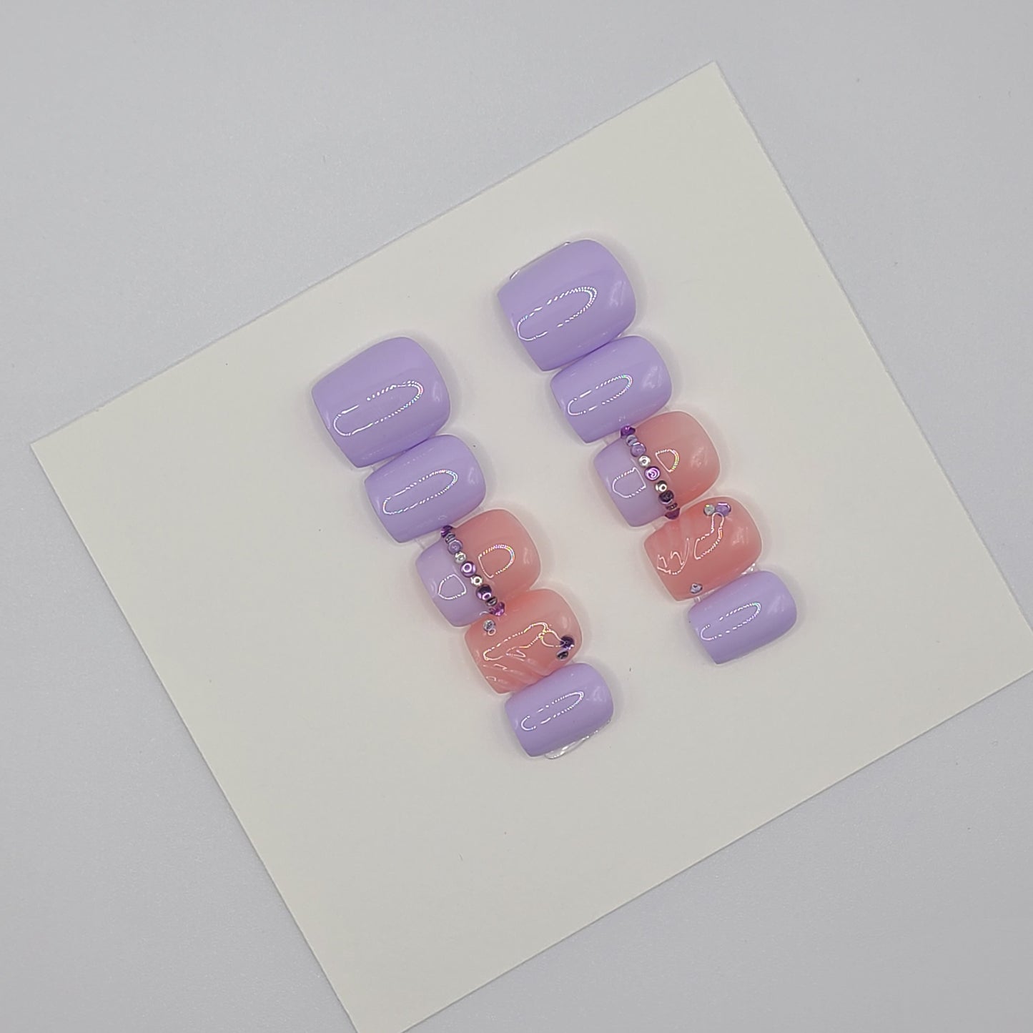 Violet Radiance Extra Short Square Press-On Nails