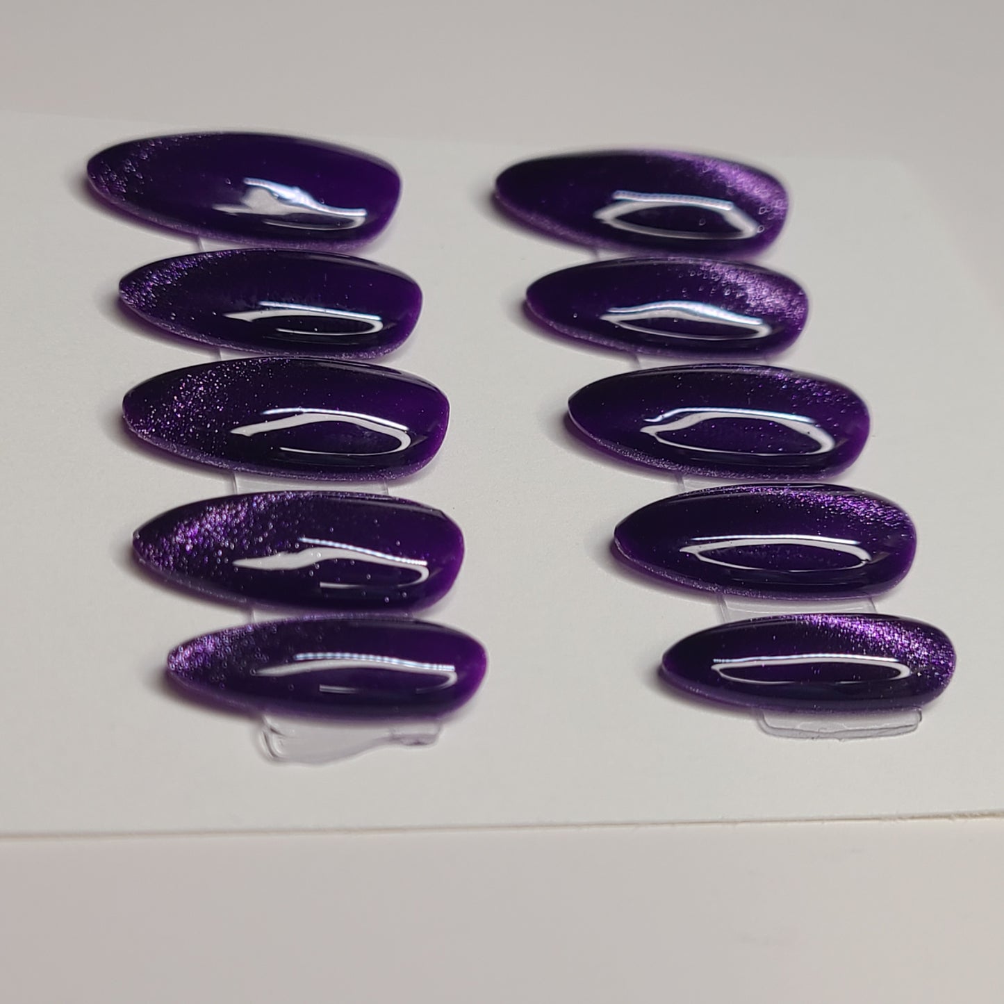 Midnight Amethyst Medium Almond Press-On Nails