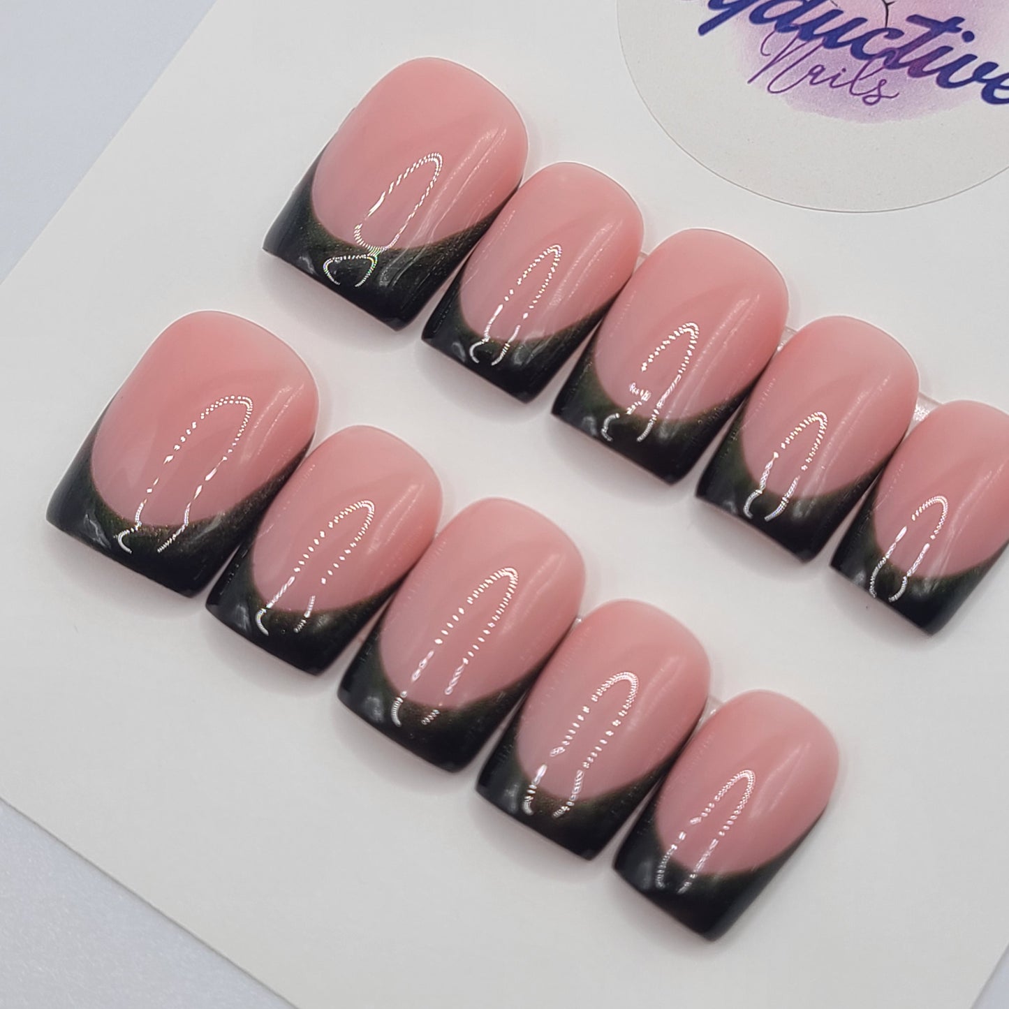 Midnight Mirage Short Square Press-On Nails