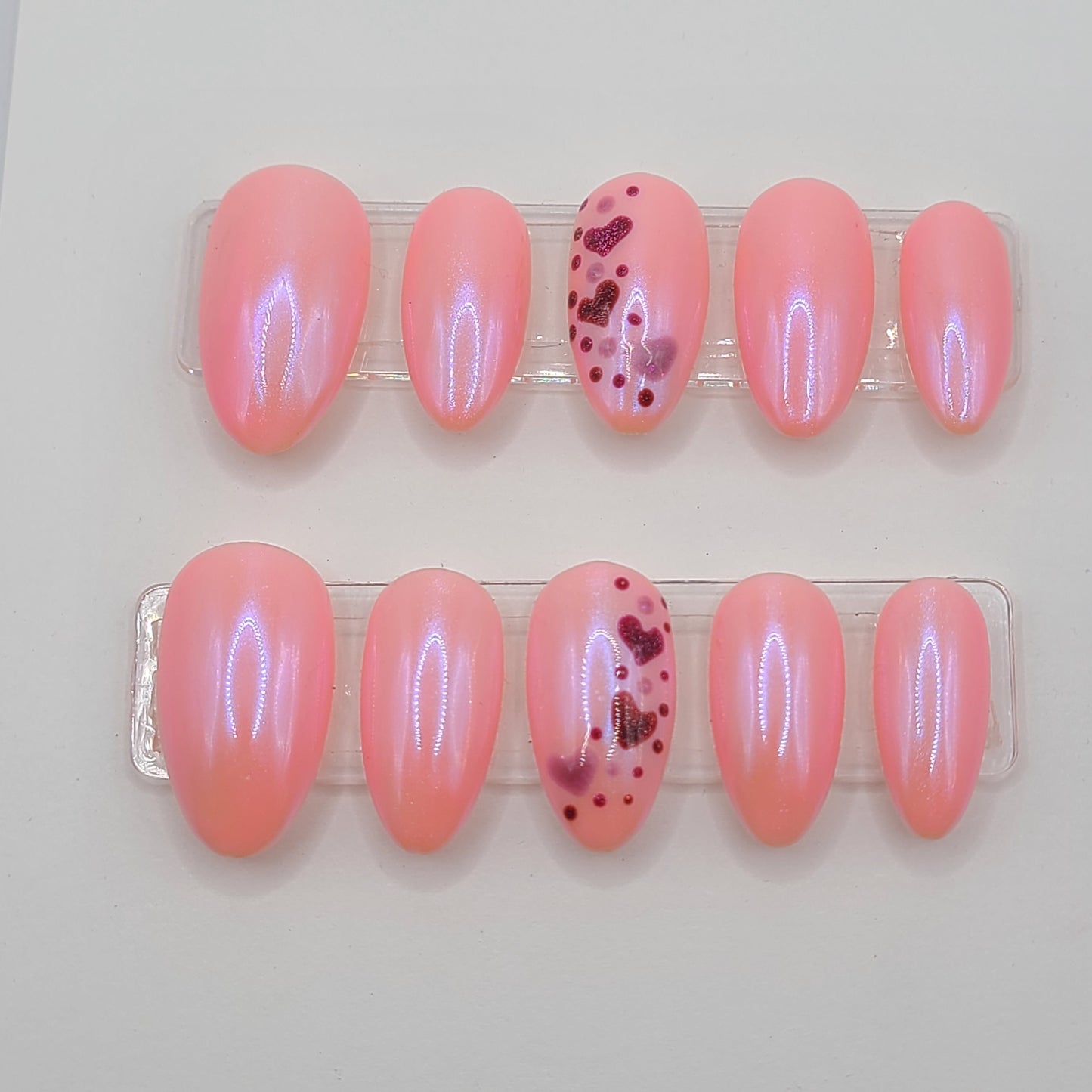 Cupid Chrome (10 Pieces, Medium Almond Press On Nails)