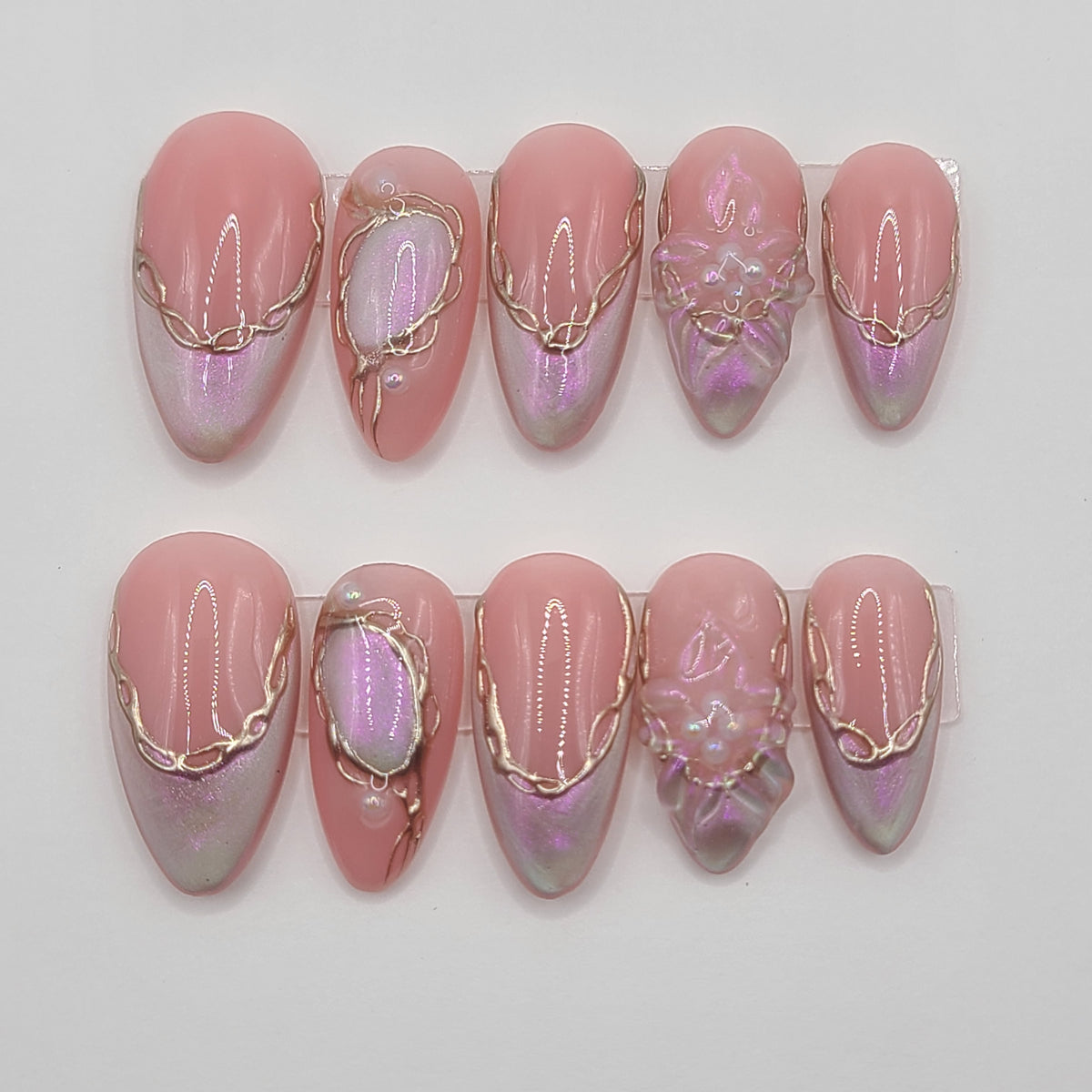 Opaline Reverie Medium Almond Press-On Nails