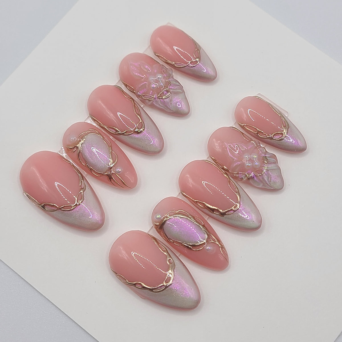 Opaline Reverie Medium Almond Press-On Nails