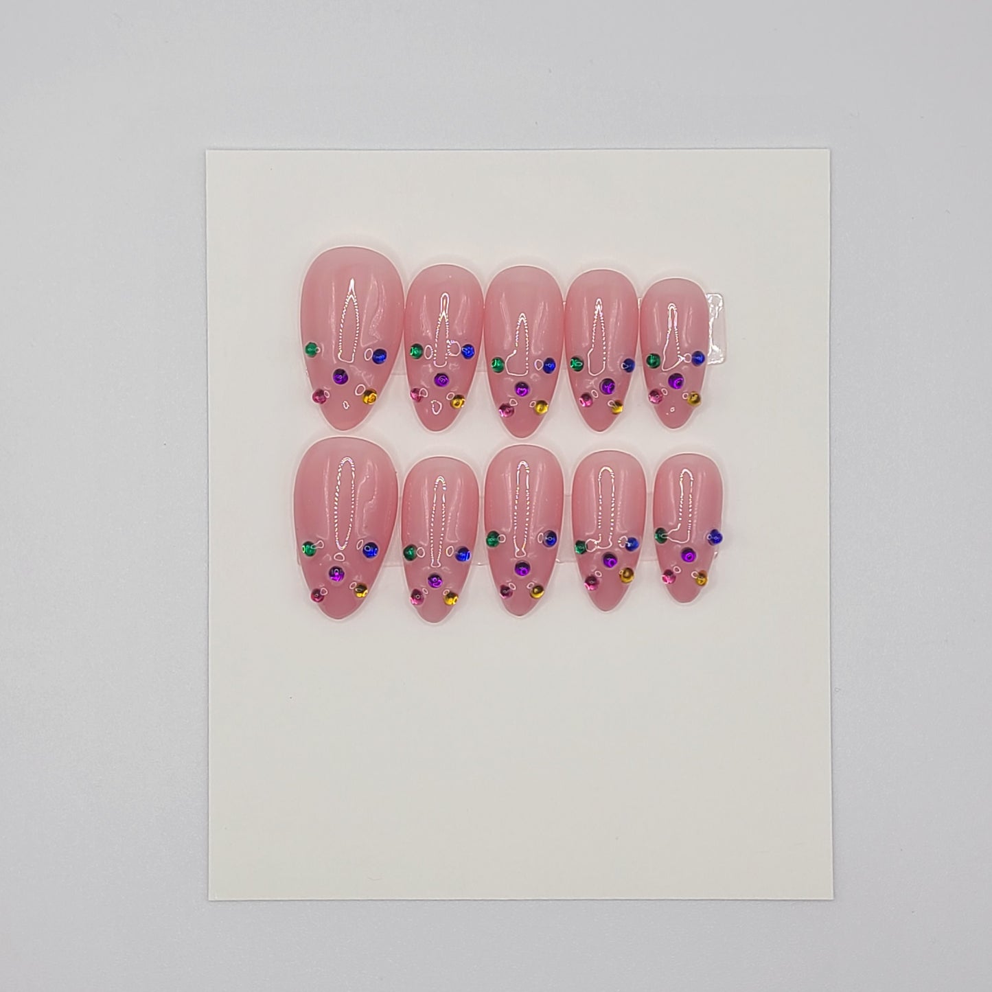Prism Petals Medium Almond Press-On Nails