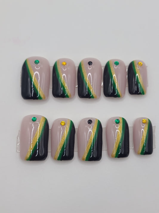 How do you know I'm Jamaican? (10 Pieces Short Square Press On Nails)