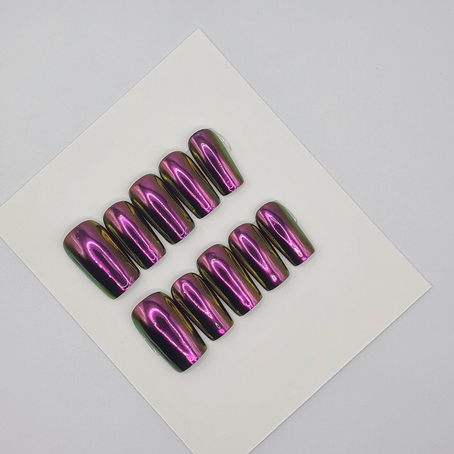 Aurora Veil Medium Square Press-On Nails