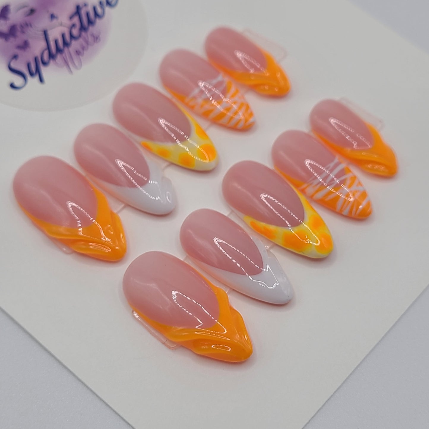 Citrus Muse Medium Almond Press-On Nails