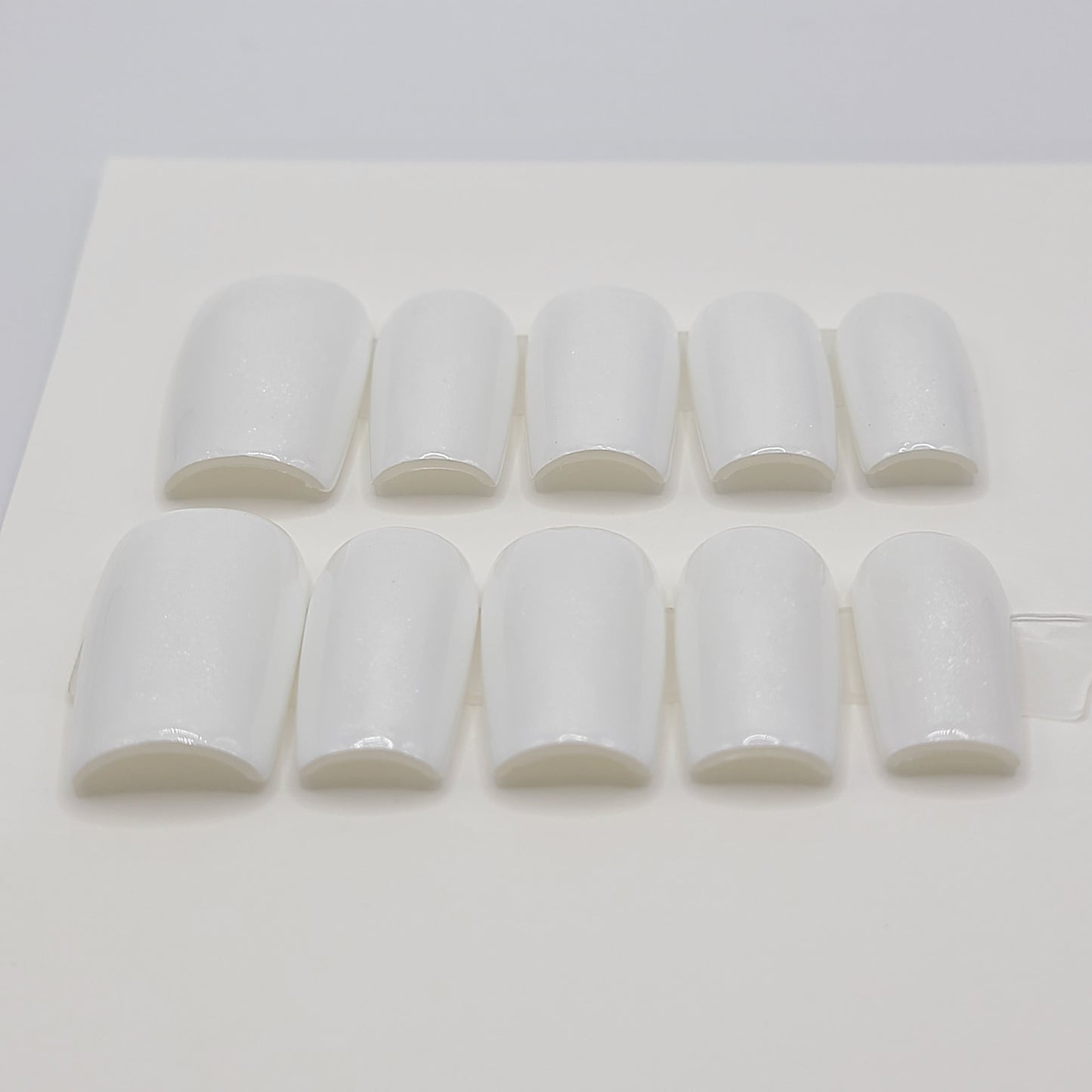 Glazed Whisper Medium Square Press-On Nails