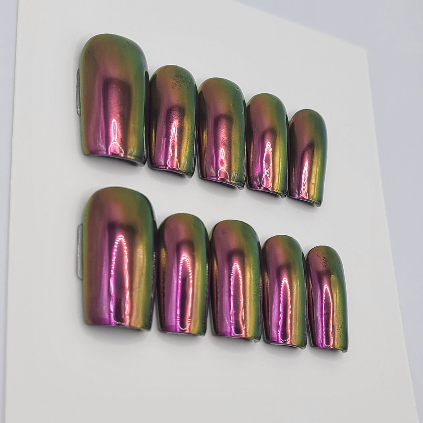 Aurora Veil Medium Square Press-On Nails