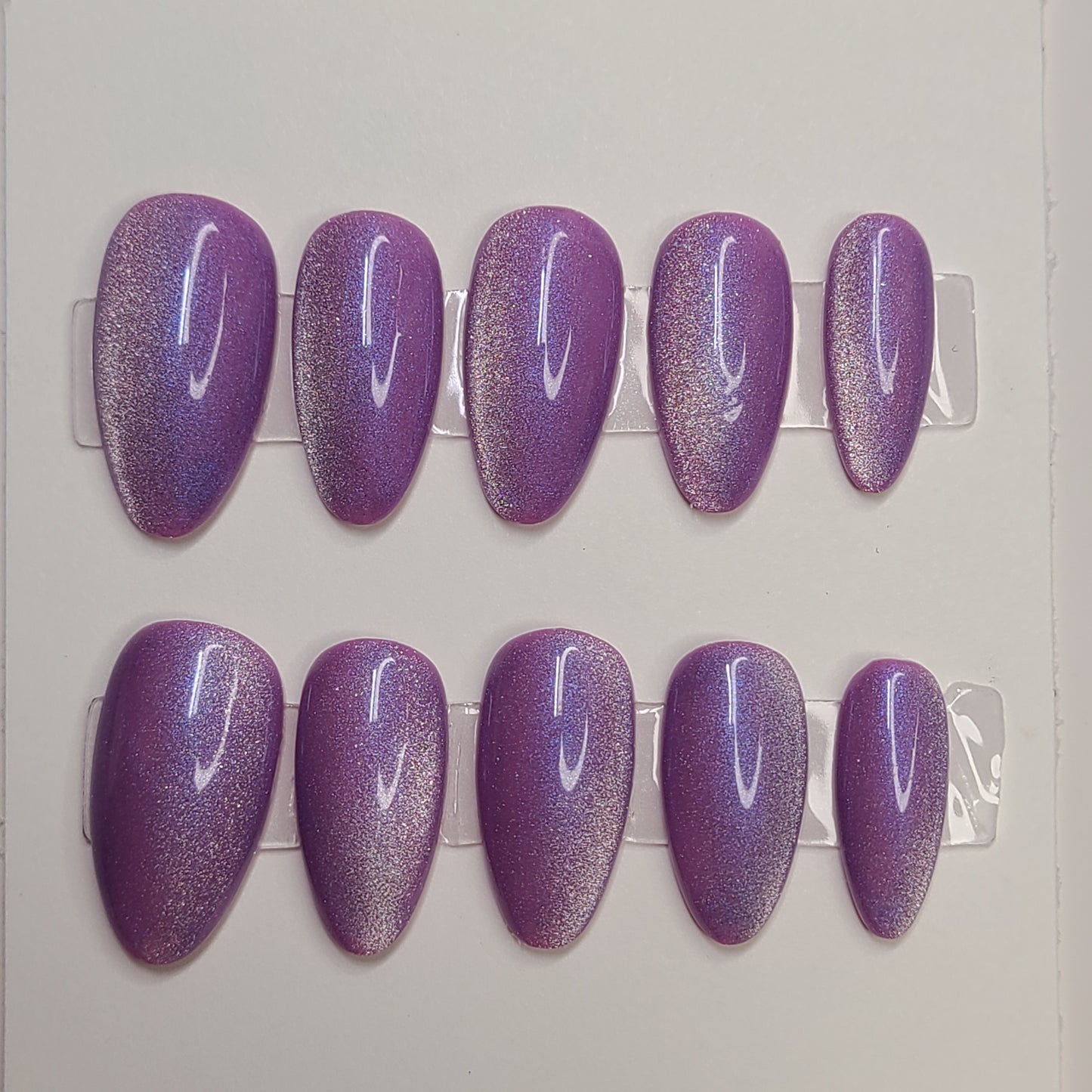 Lavender Aura Medium Almond Press-On Nails