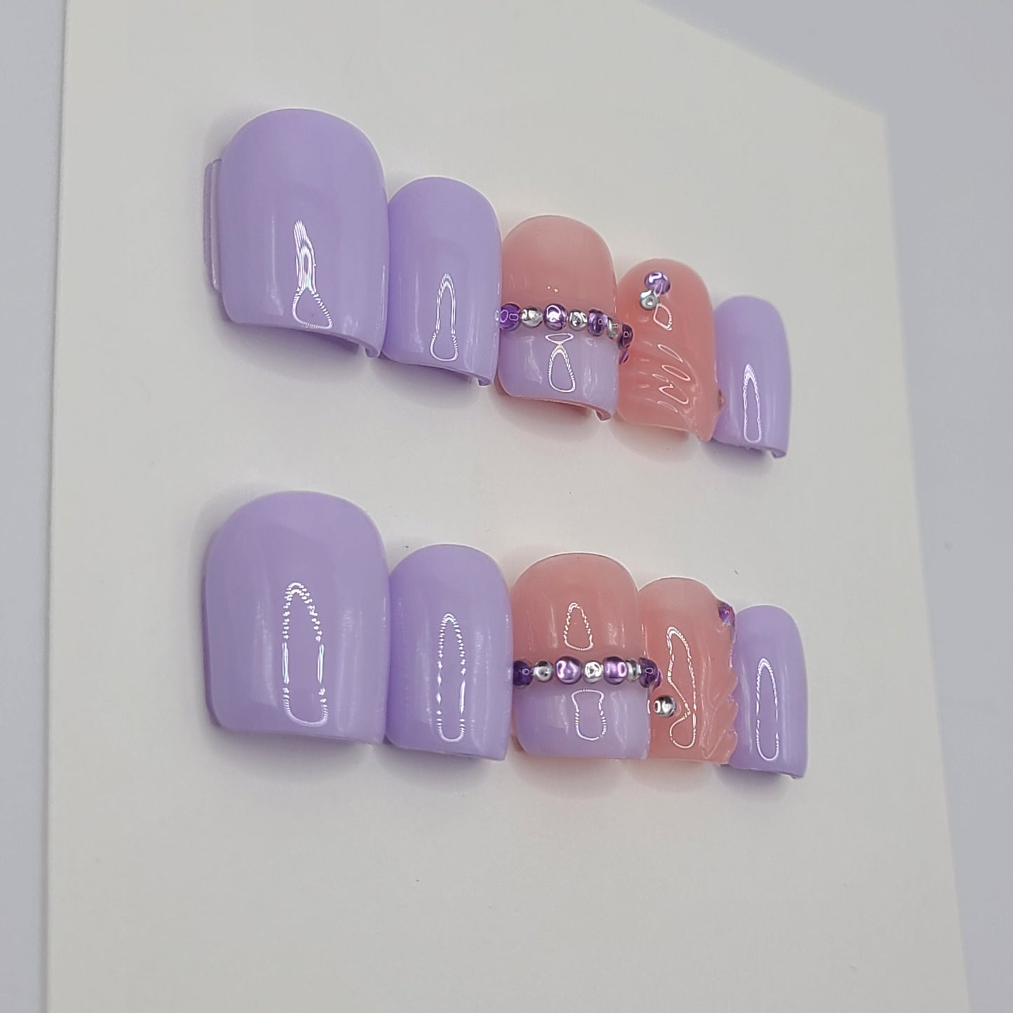Violet Radiance Extra Short Square Press-On Nails