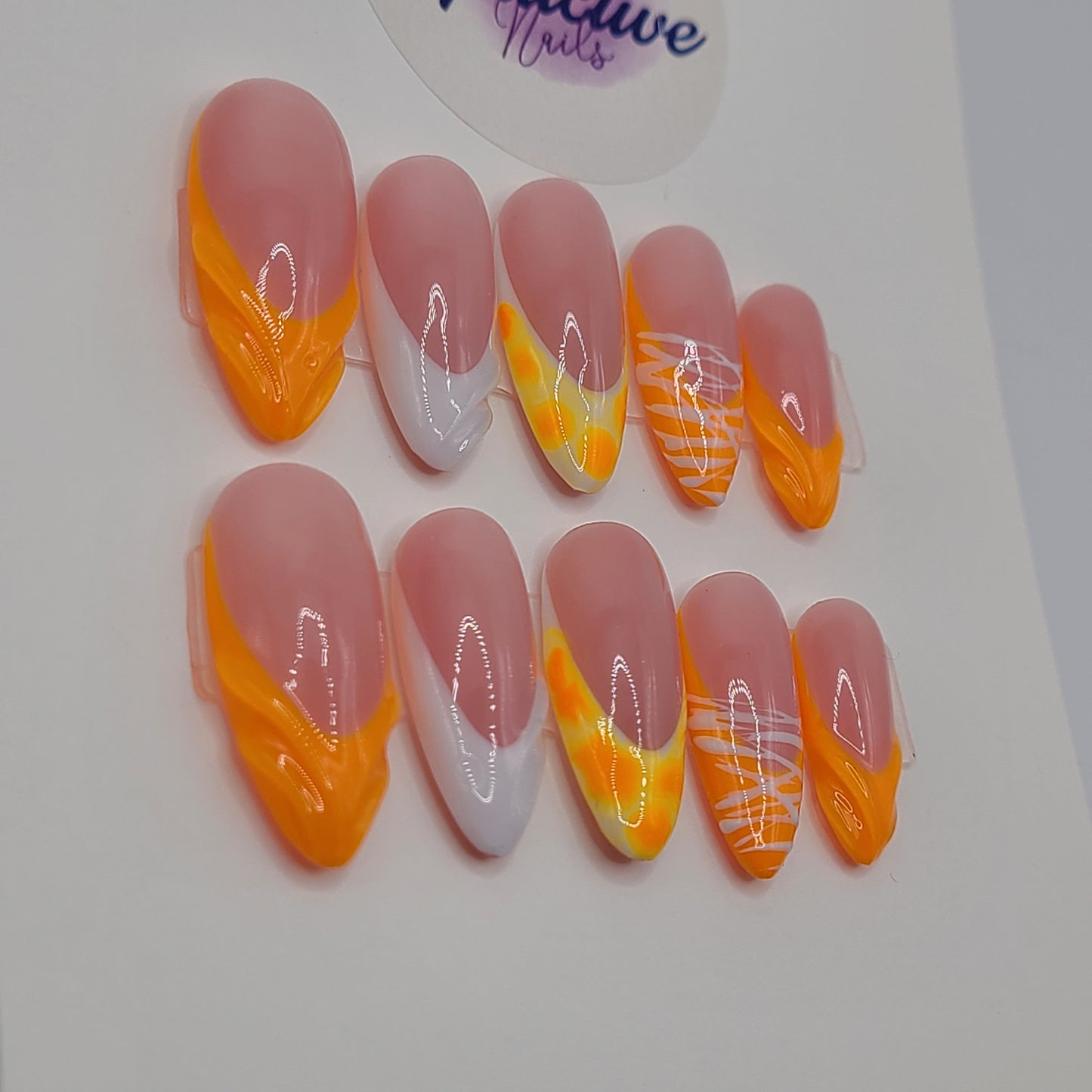 Citrus Muse Medium Almond Press-On Nails