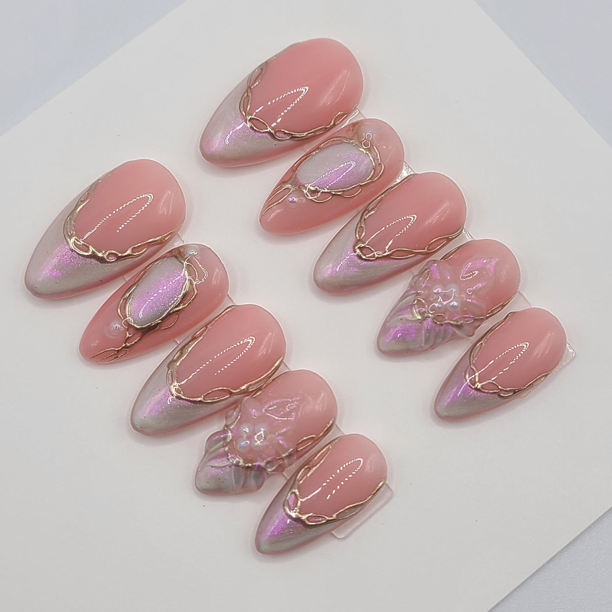 Opaline Reverie Medium Almond Press-On Nails