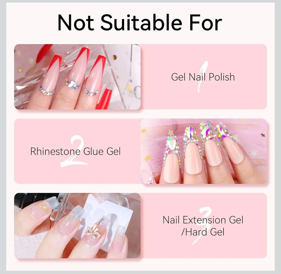 Makartt Gentle Press-On Nail Glue Remover: 50ML Acetone-Free with Vitamin E