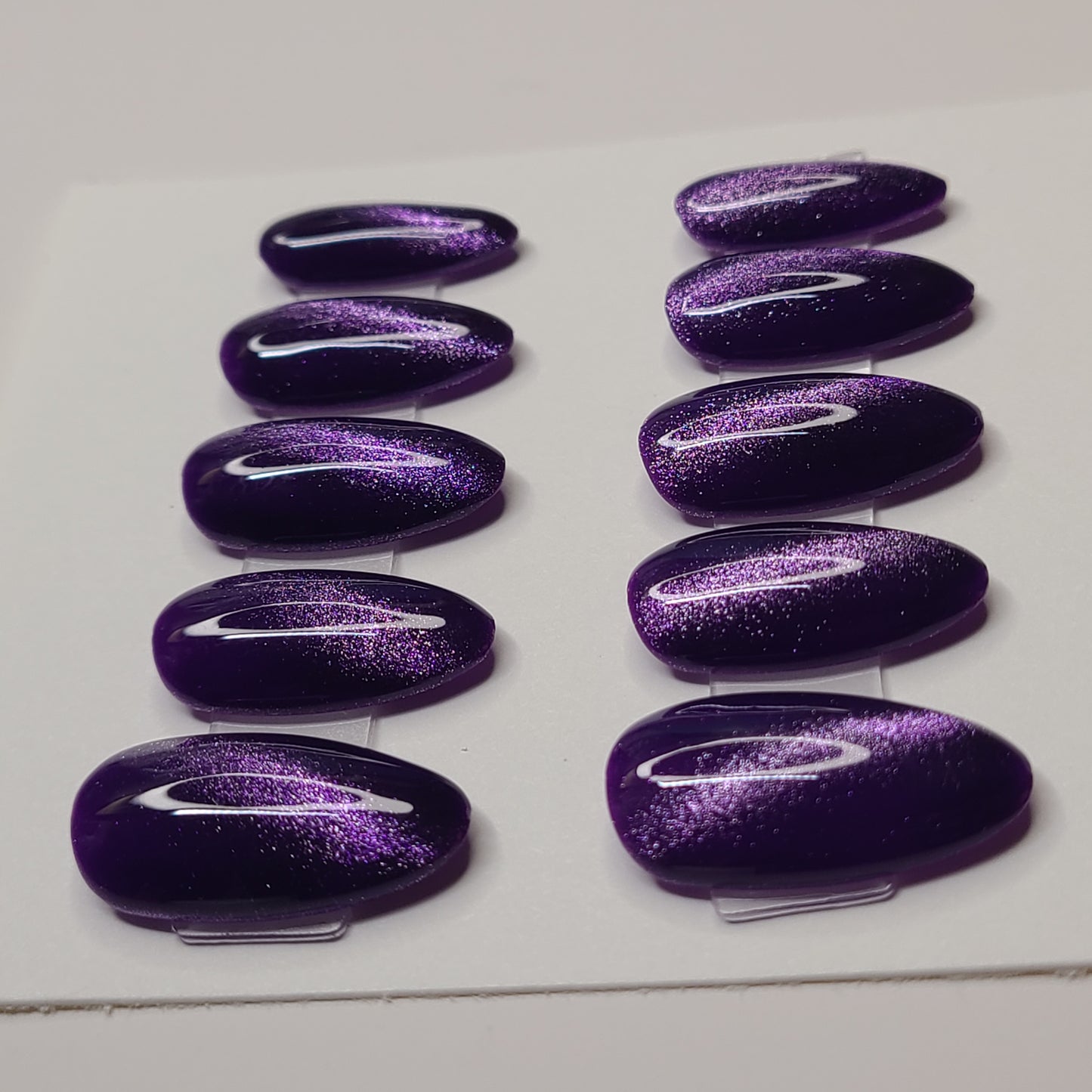 Midnight Amethyst Medium Almond Press-On Nails