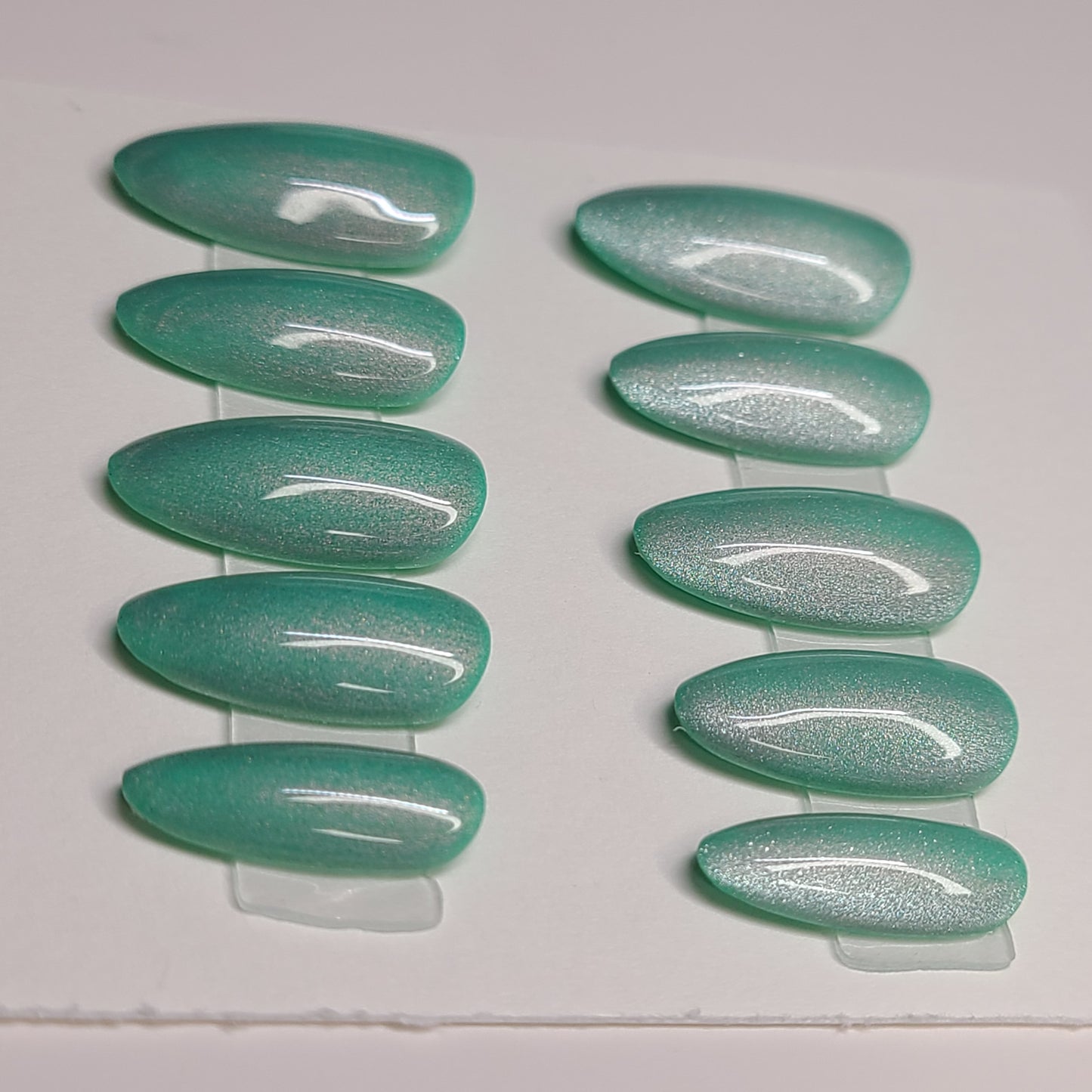 Matcha Mirage Medium Almond Press-On Nails