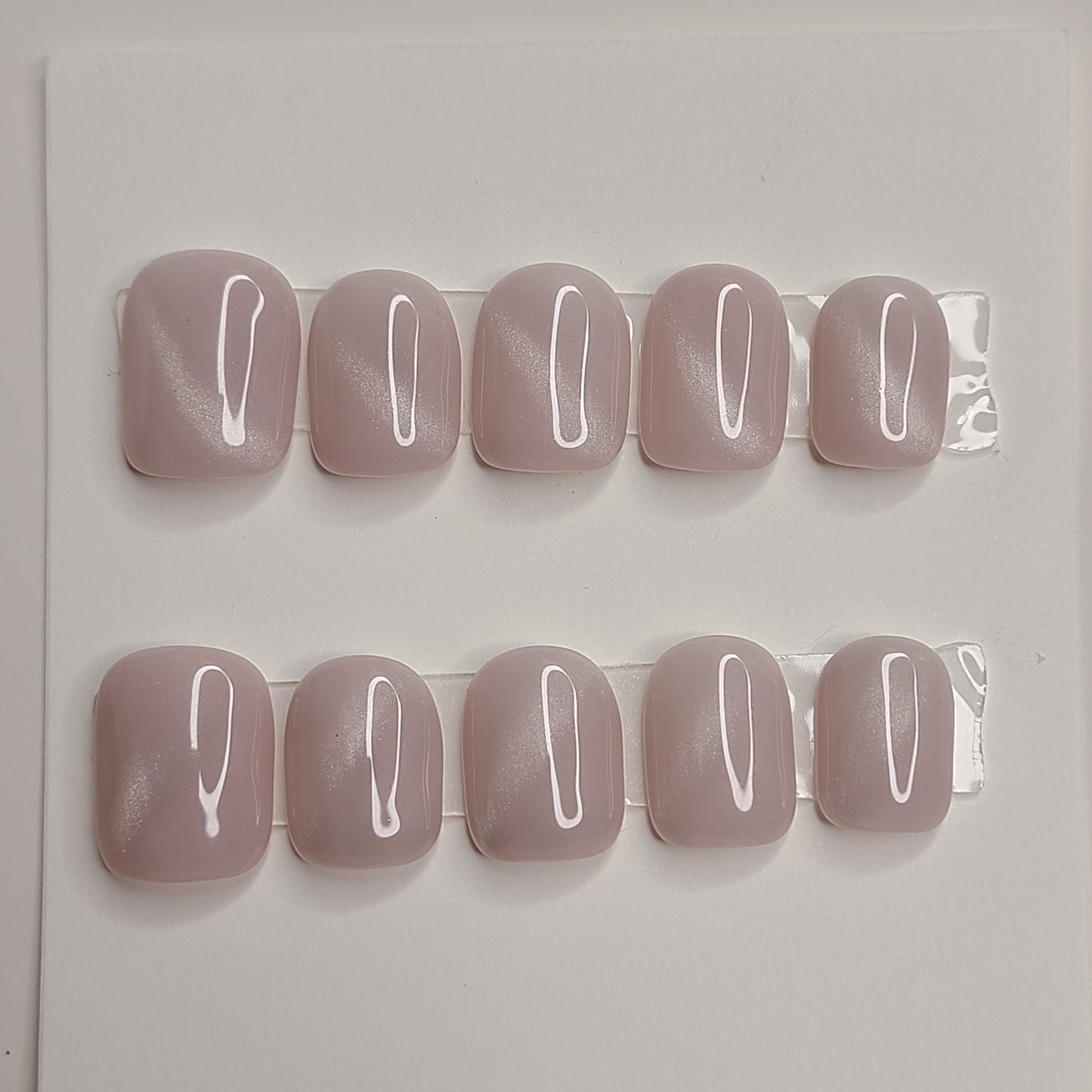 Moonlit Nude Extra Short Square Press-On Nails