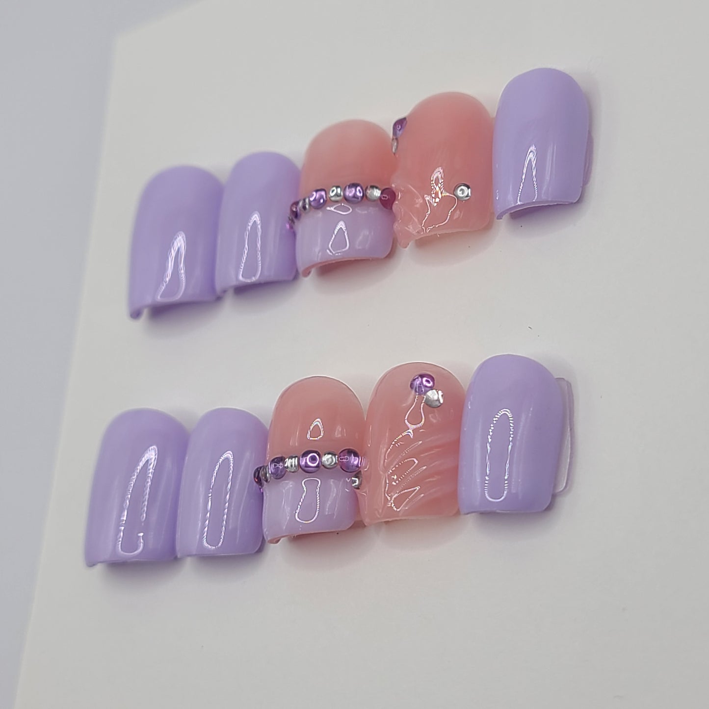 Violet Radiance Extra Short Square Press-On Nails
