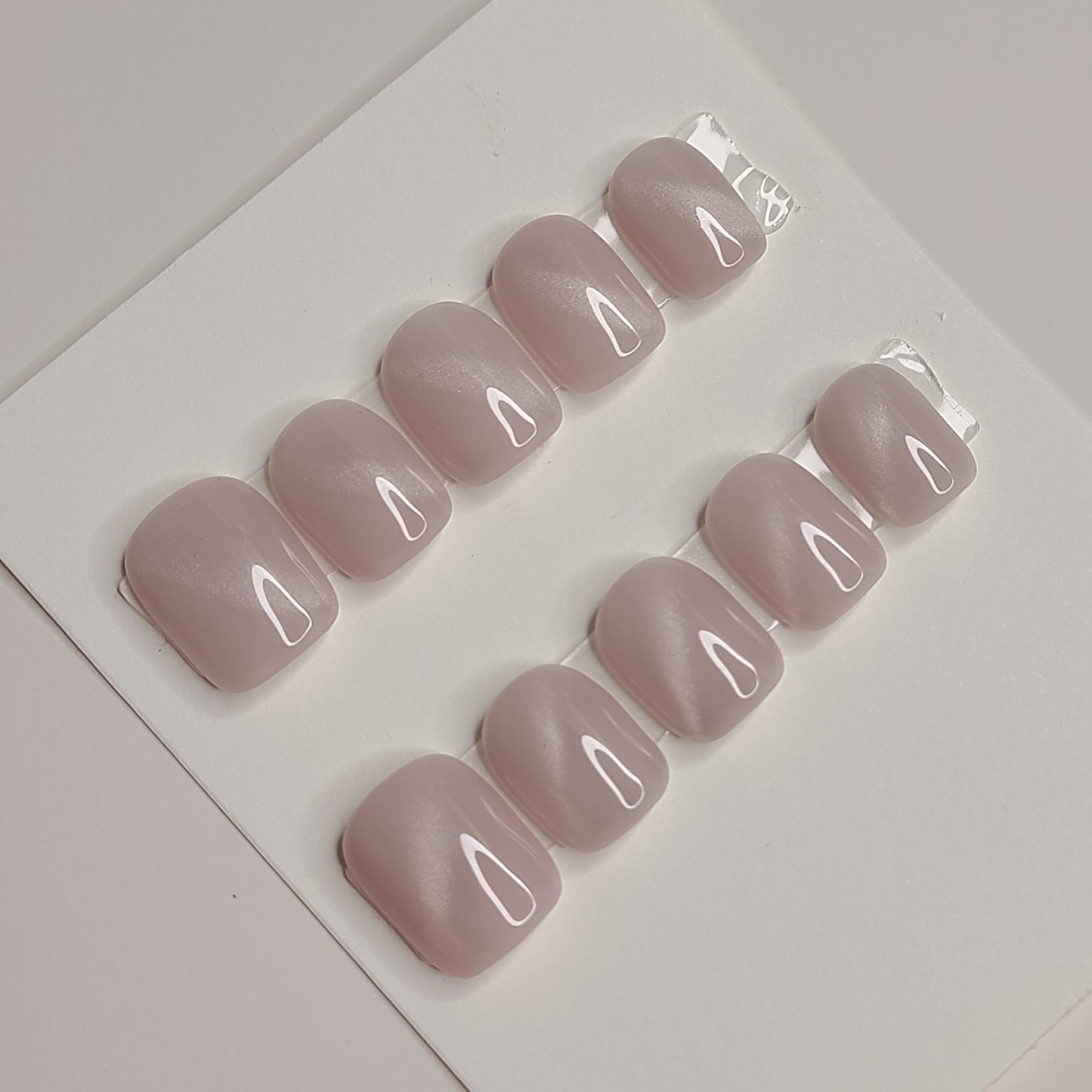 Moonlit Nude Extra Short Square Press-On Nails