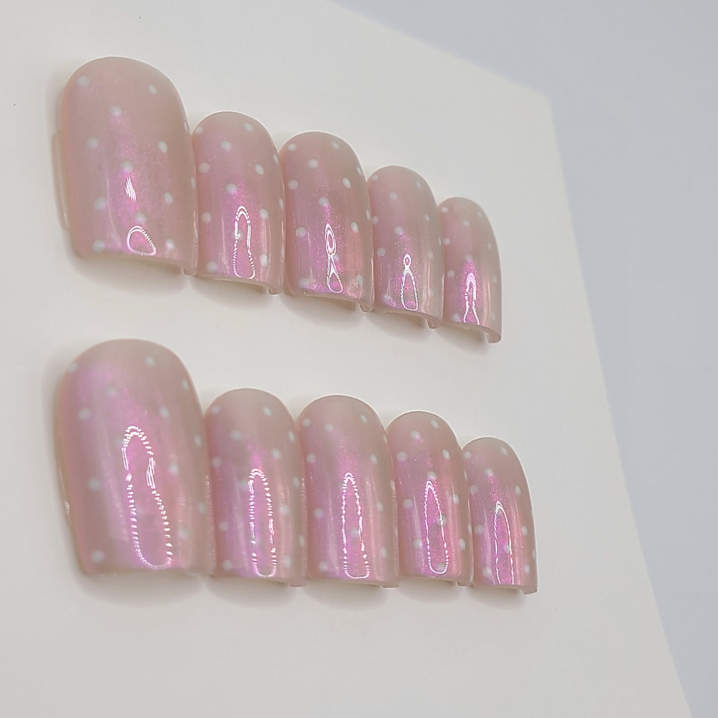 Moonlit Mist Short Square Press-On Nails