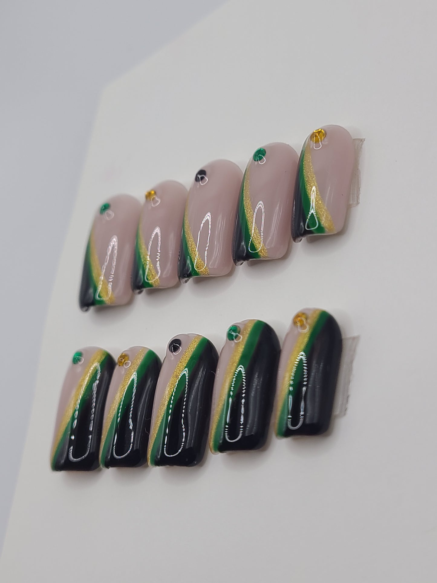 How do you know I'm Jamaican? (10 Pieces Short Square Press On Nails)