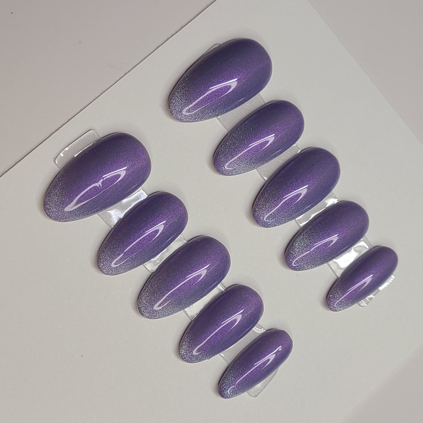 Celestial Lilac Medium Almond Press-On Nails